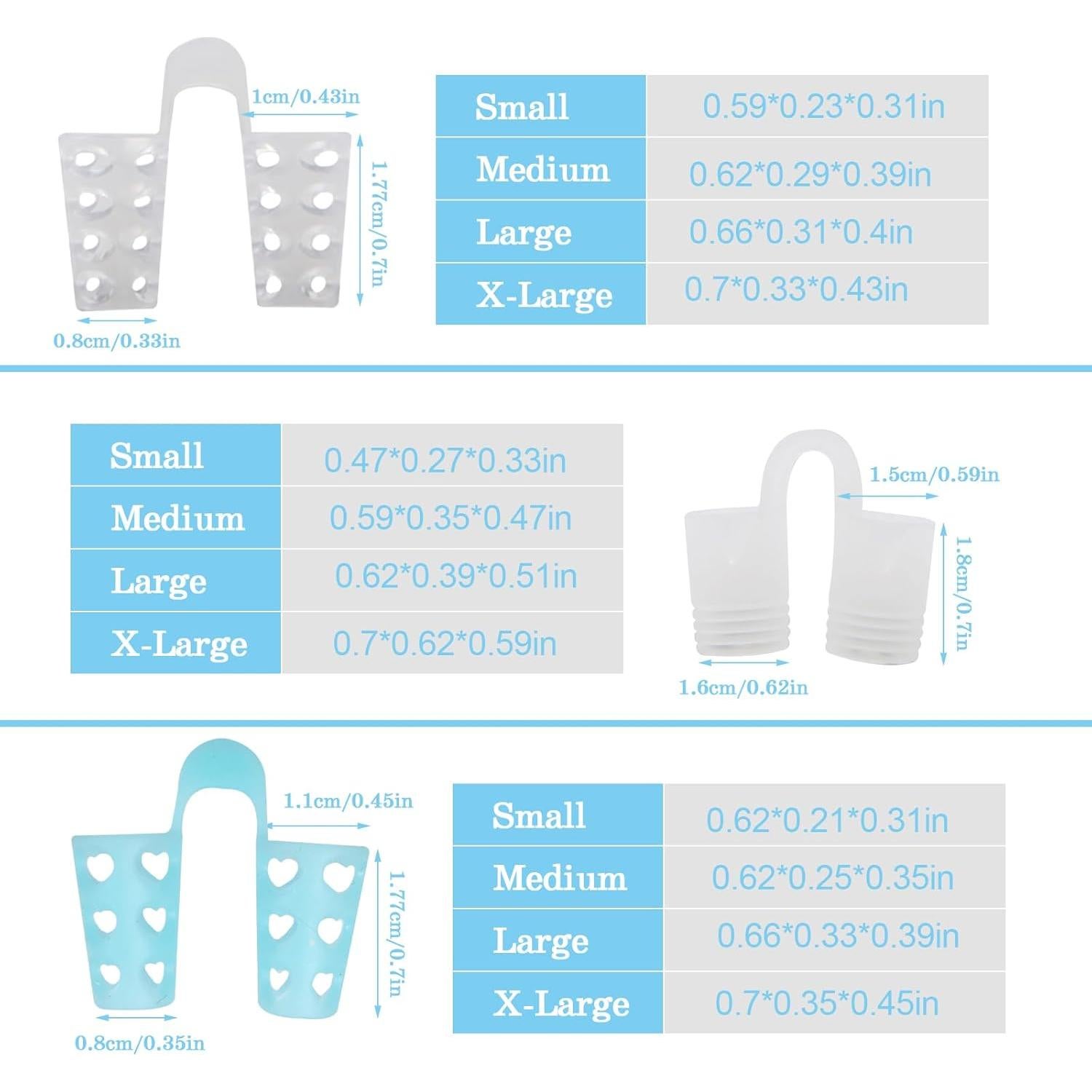 Dilatador Nasal Reutilizable MYMULIKE 4 Tamaños Antisnoring