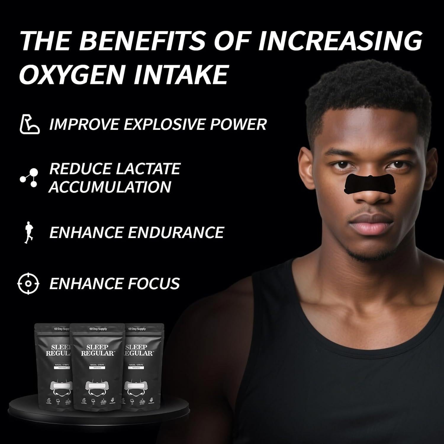 Tiras Nasales Sleep Regular para Atletas - 60 Unidades