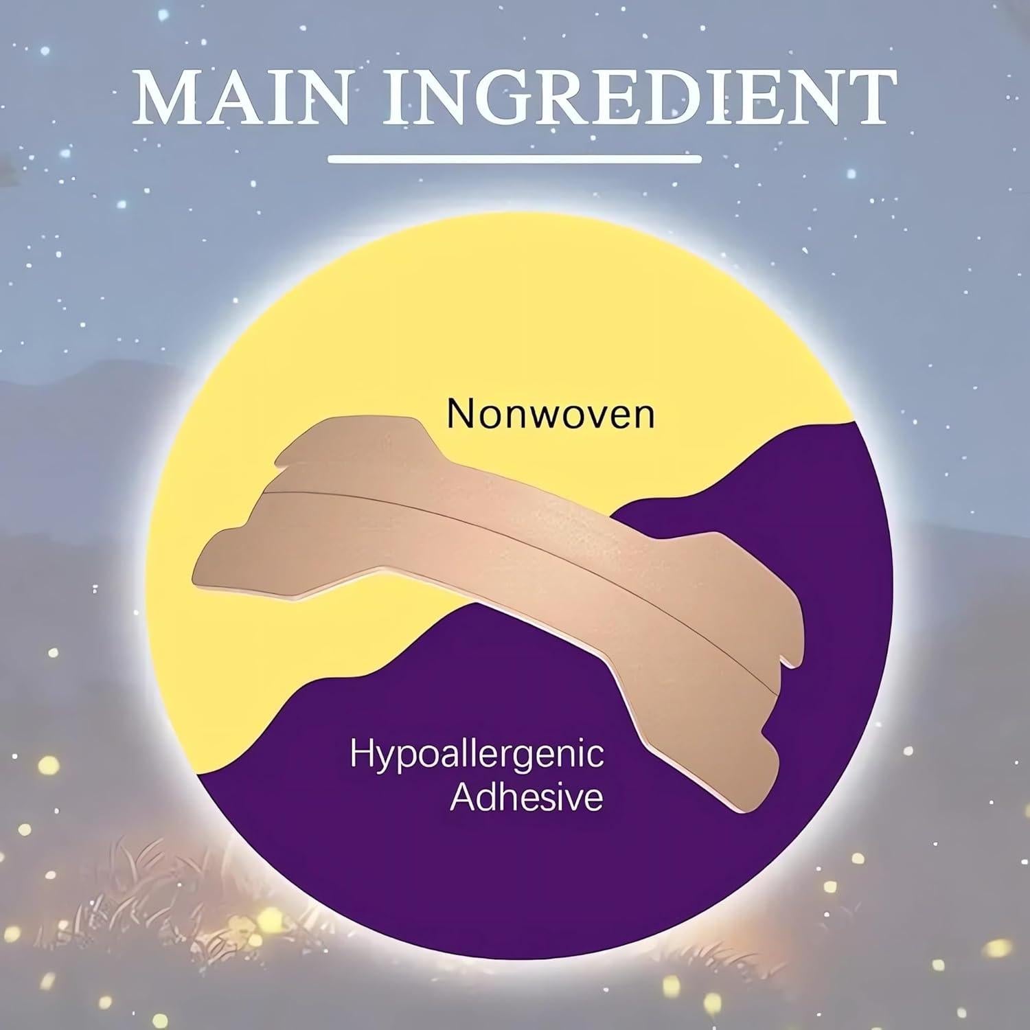 50 Tiras Nasales Antironquido NUNPUFF 66x19mm Alivio Congestión