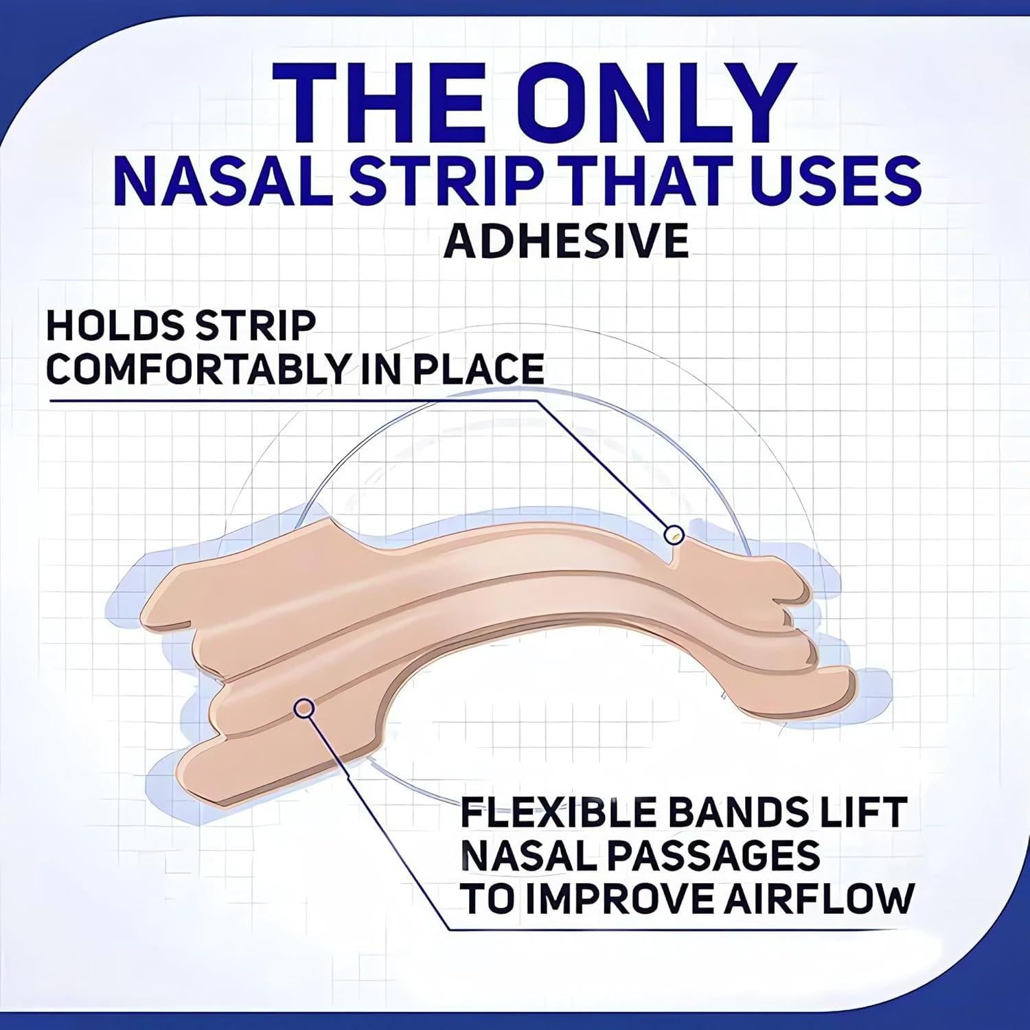 50 Tiras Nasales Antironquido NUNPUFF 66x19mm Alivio Congestión