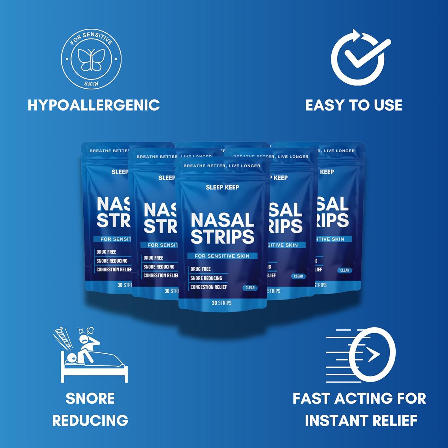 Tiras Nasales Sleep Keep PX1 para Ronquidos y Sueño