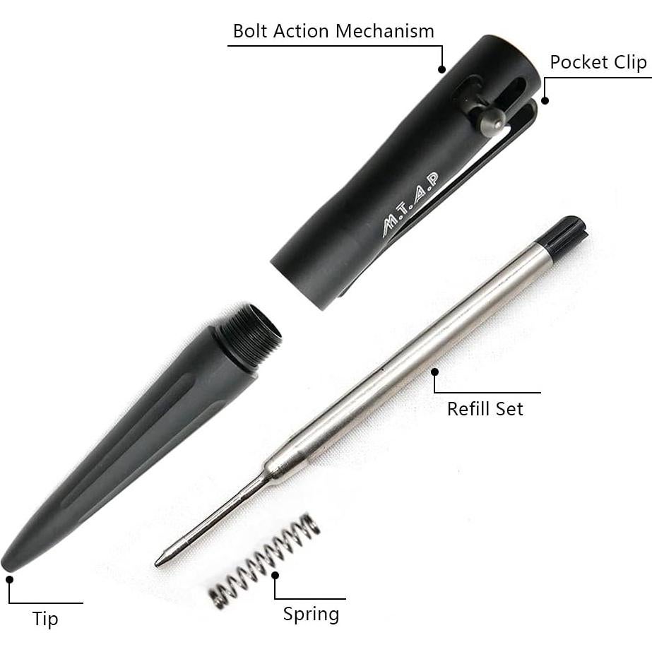 Bolígrafo Táctico Cool Hand 11.18 cm Aluminio Negro