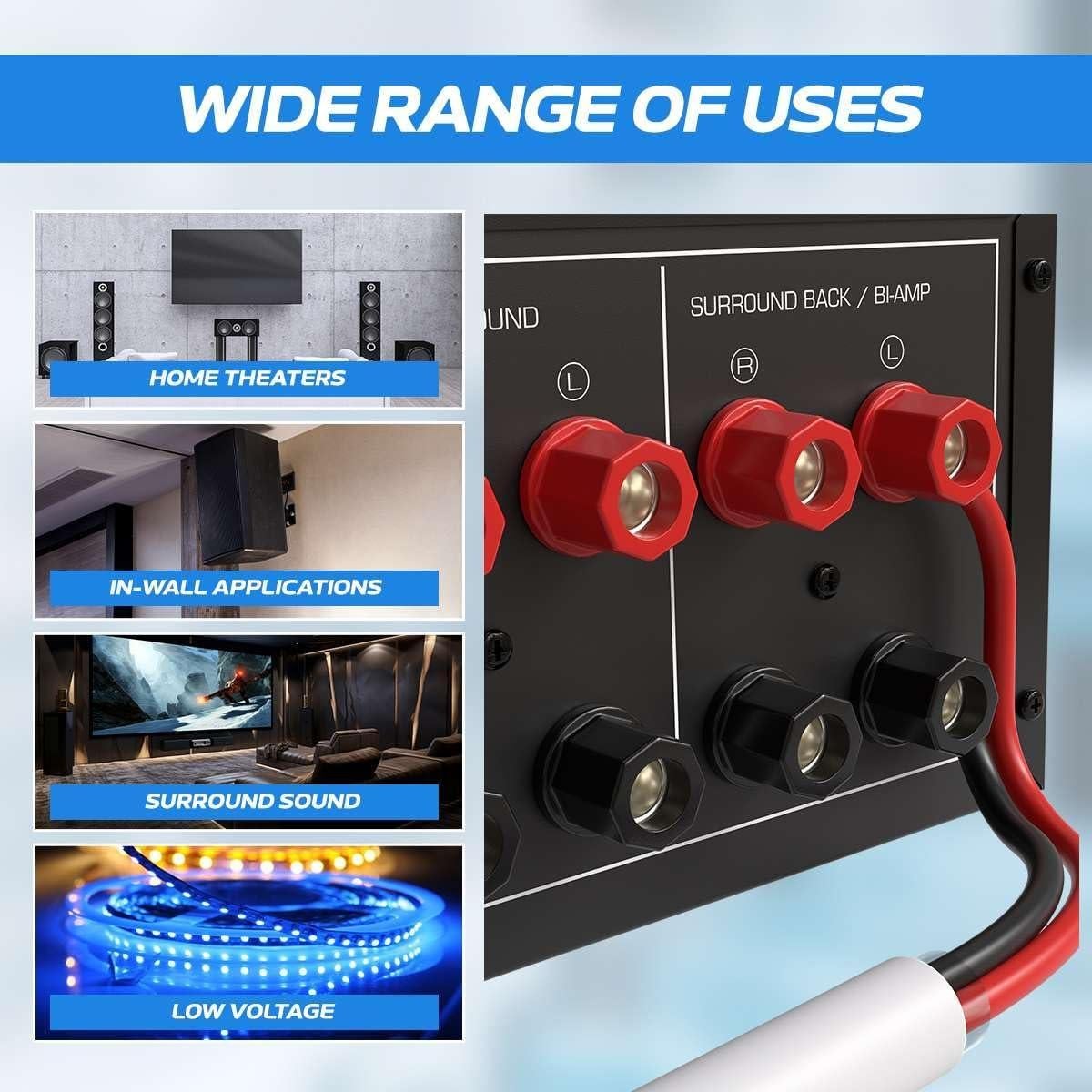 Cable de altavoz 16 AWG CCA 30.48 m Cables Direct Online