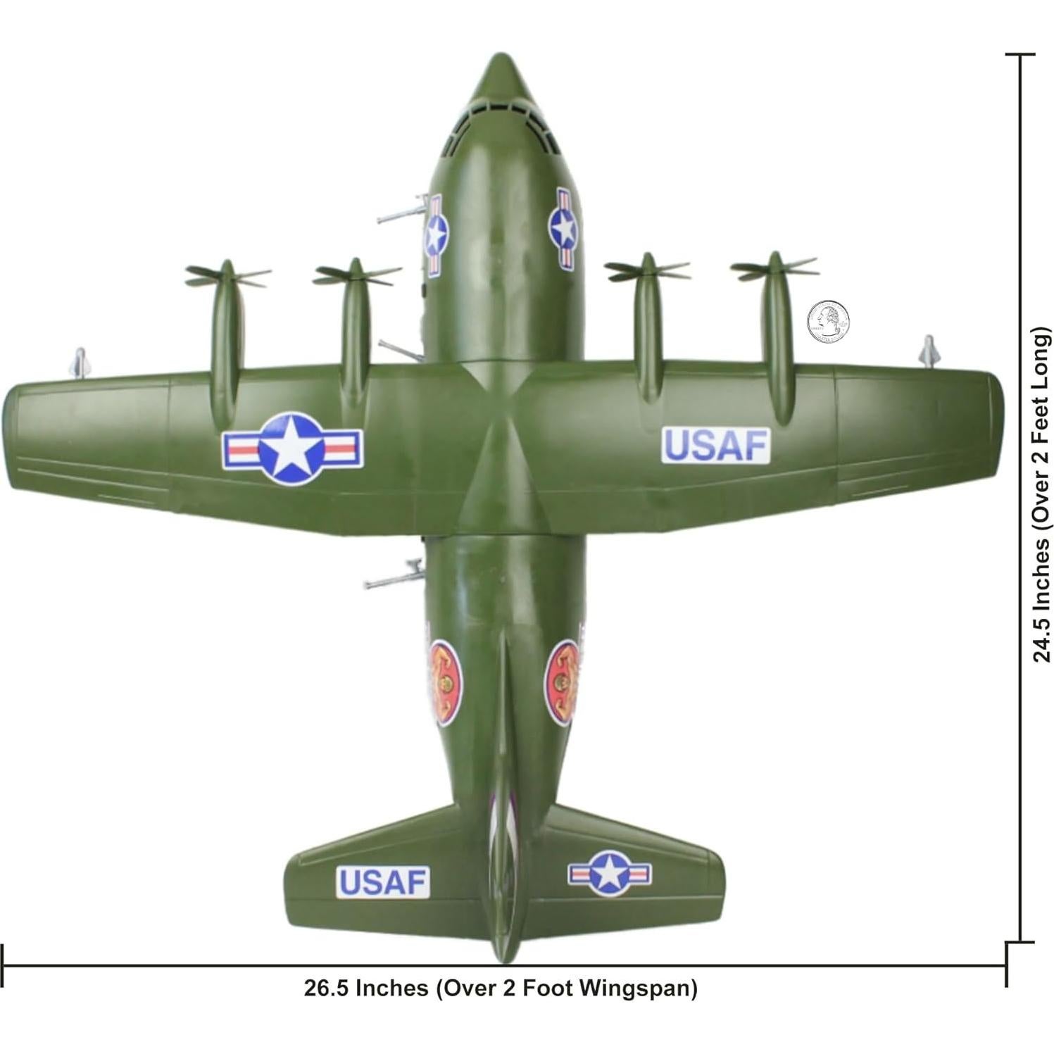 TimMee Juego de Plástico Soldados Ejército C130 29 Piezas Verde Oliva