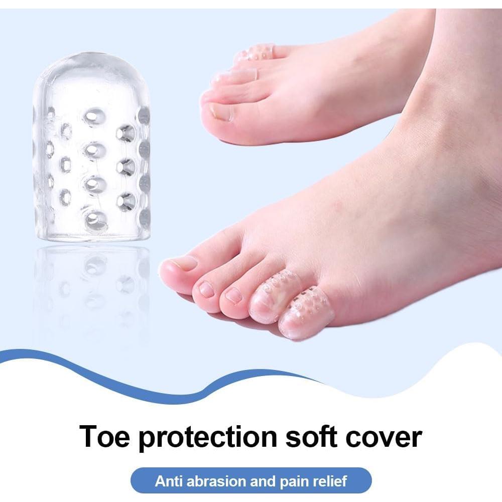 Protectores de Dedos de Silicona Koujut - Alivio para Maíces y Ampollas (12 Pzs)