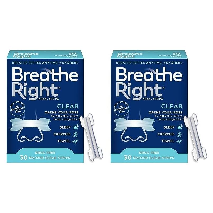 Tiras Nasales Breathe Right Original | Pequeño/Mediano | Alivio Congestión