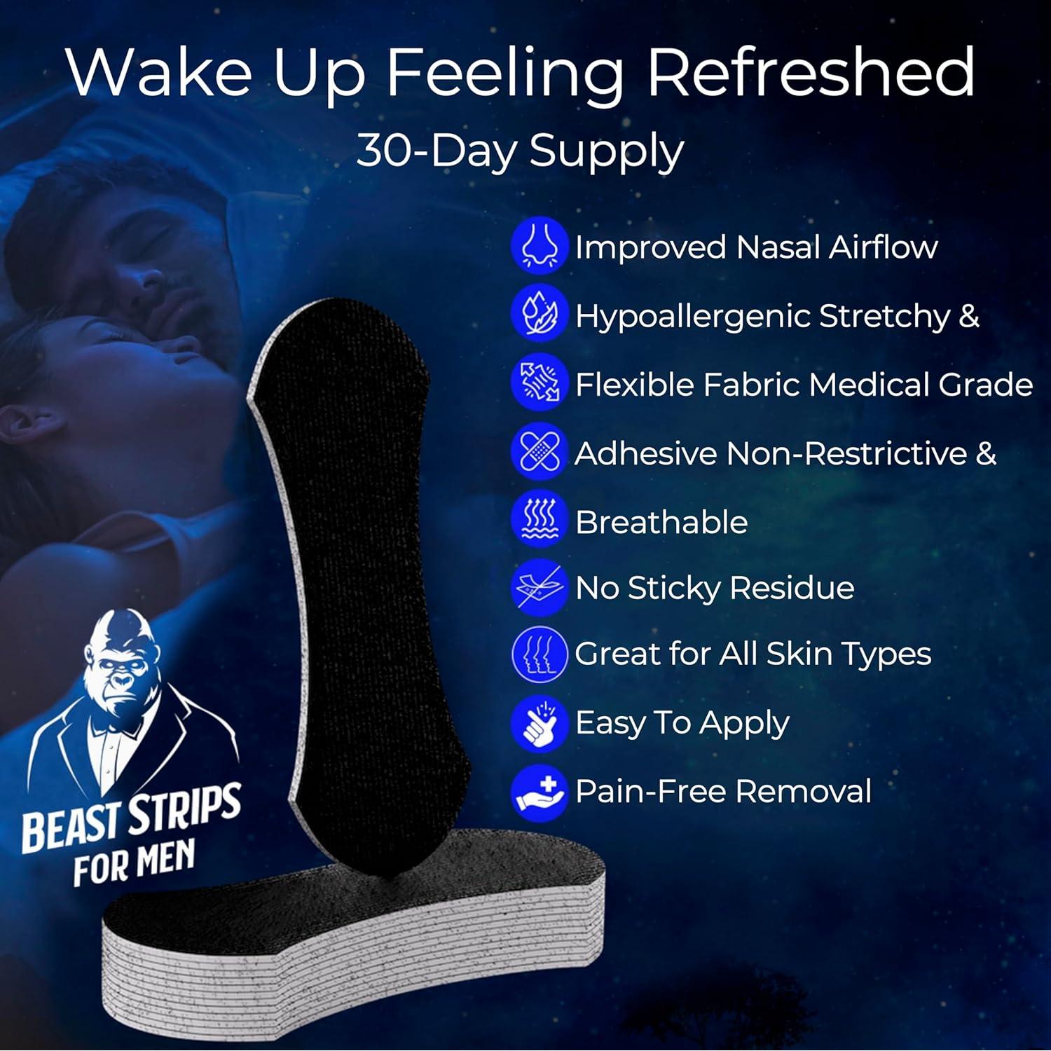 Tiras Nasales Beast Strips 30 Piezas Extra-Fuerte