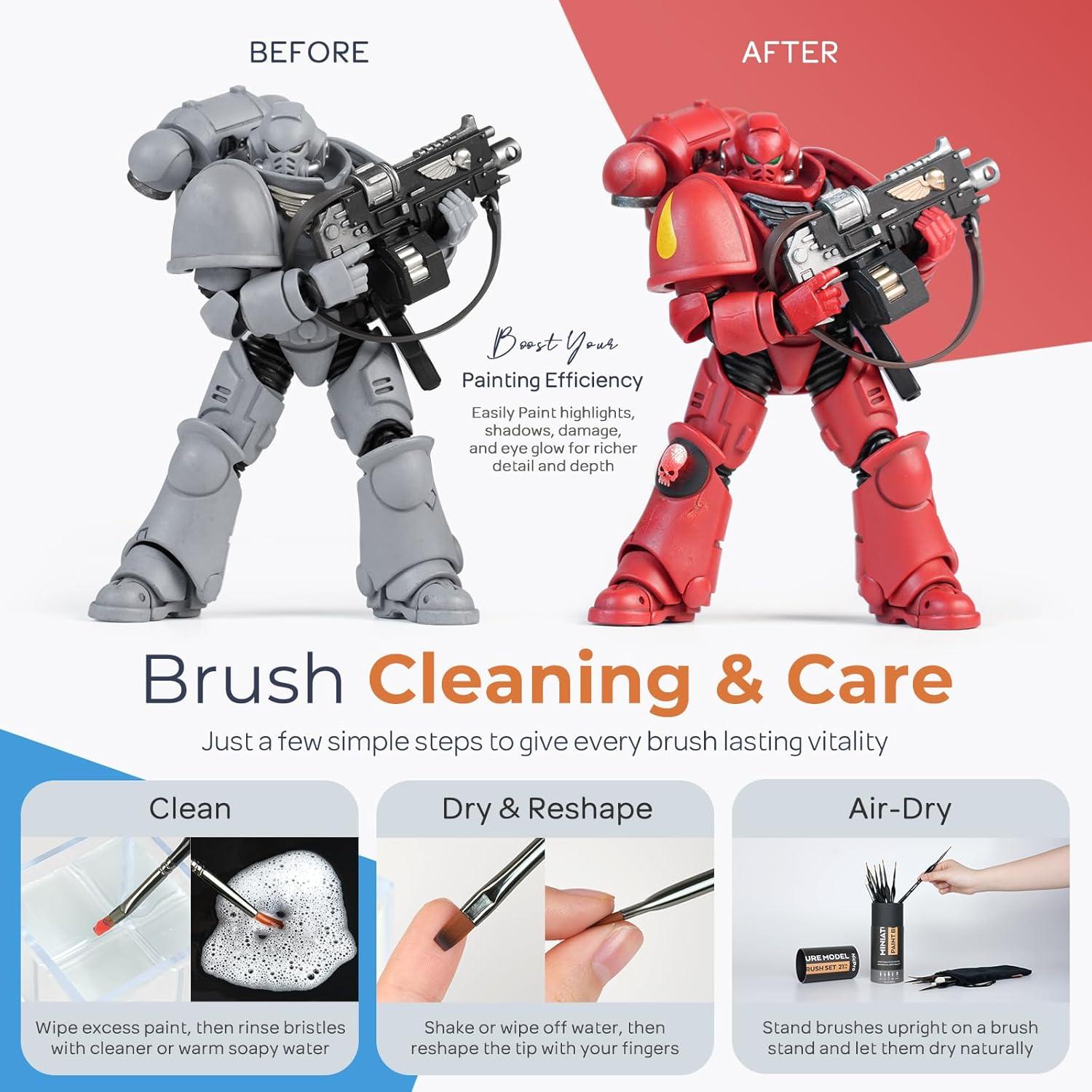 Juego de 16 Pinceles de Detalle Nicpro - Punta Fina para Acrílico y Acuarela