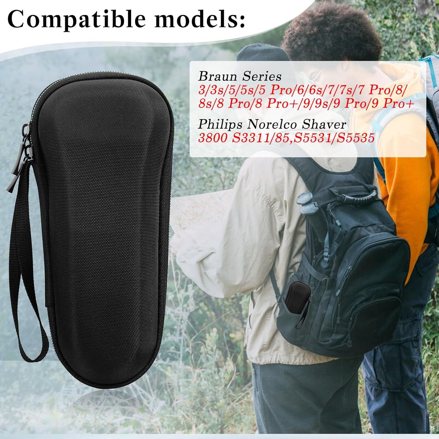 Funda de viaje SyuCeia para afeitadora Braun - Dura y resistente al agua