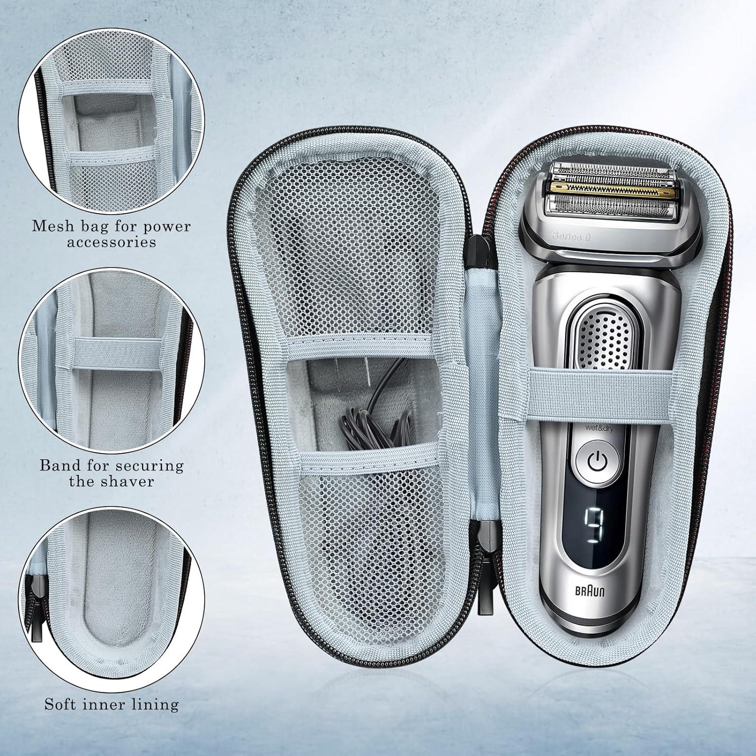 Funda de viaje SyuCeia para afeitadora Braun - Dura y resistente al agua
