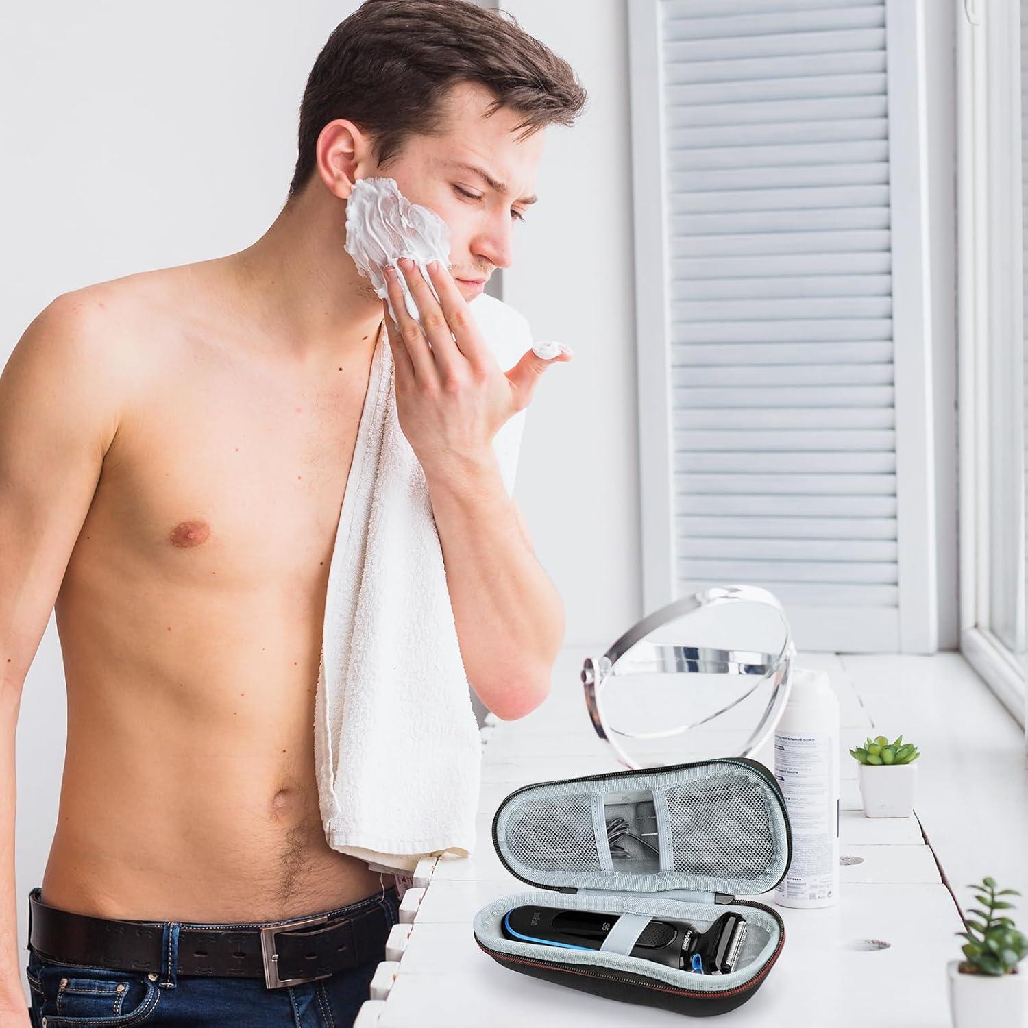 Funda de viaje SyuCeia para afeitadora Braun - Dura y resistente al agua
