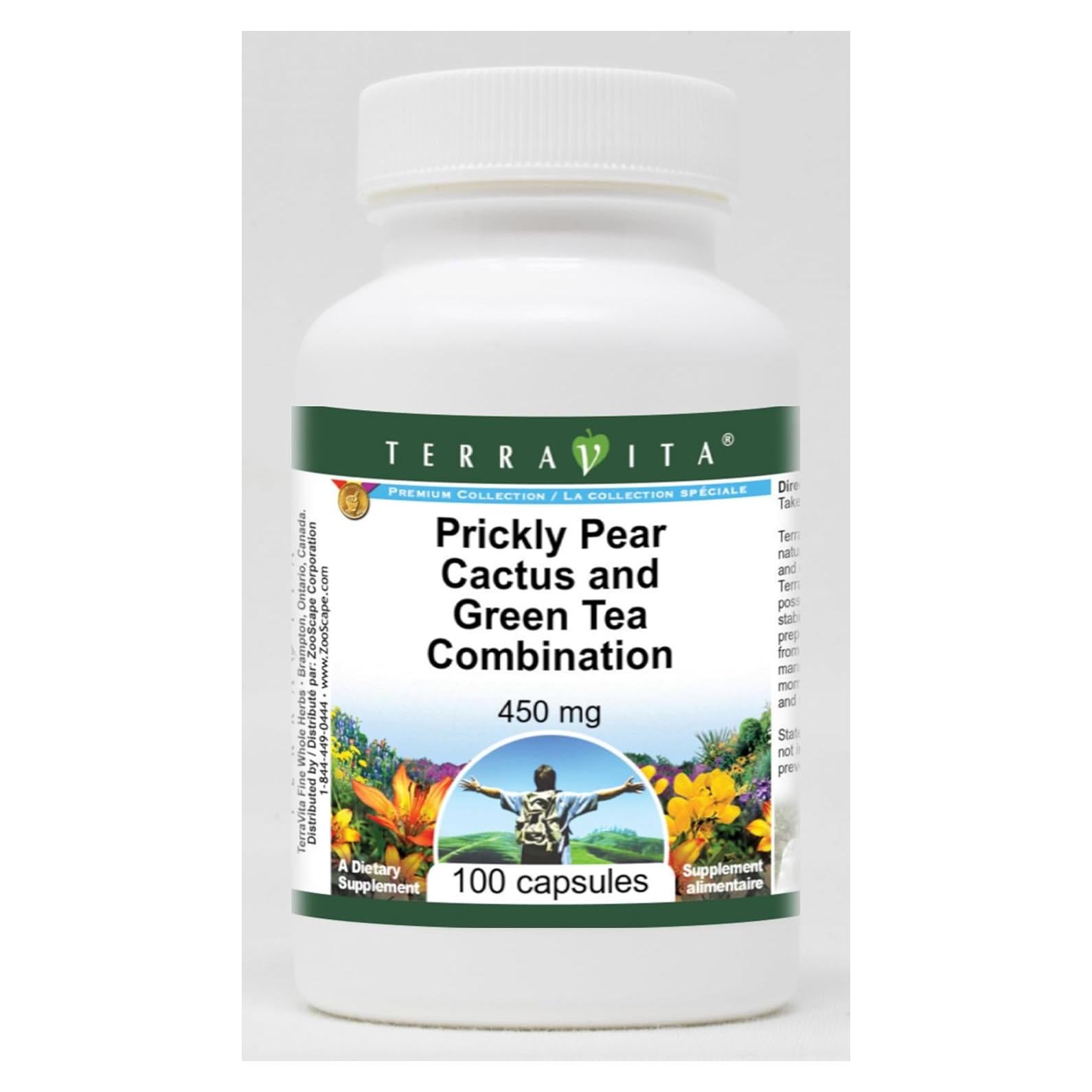 Cápsulas de Nopal y Té Verde TerraVita 450 mg - 100 Unidades