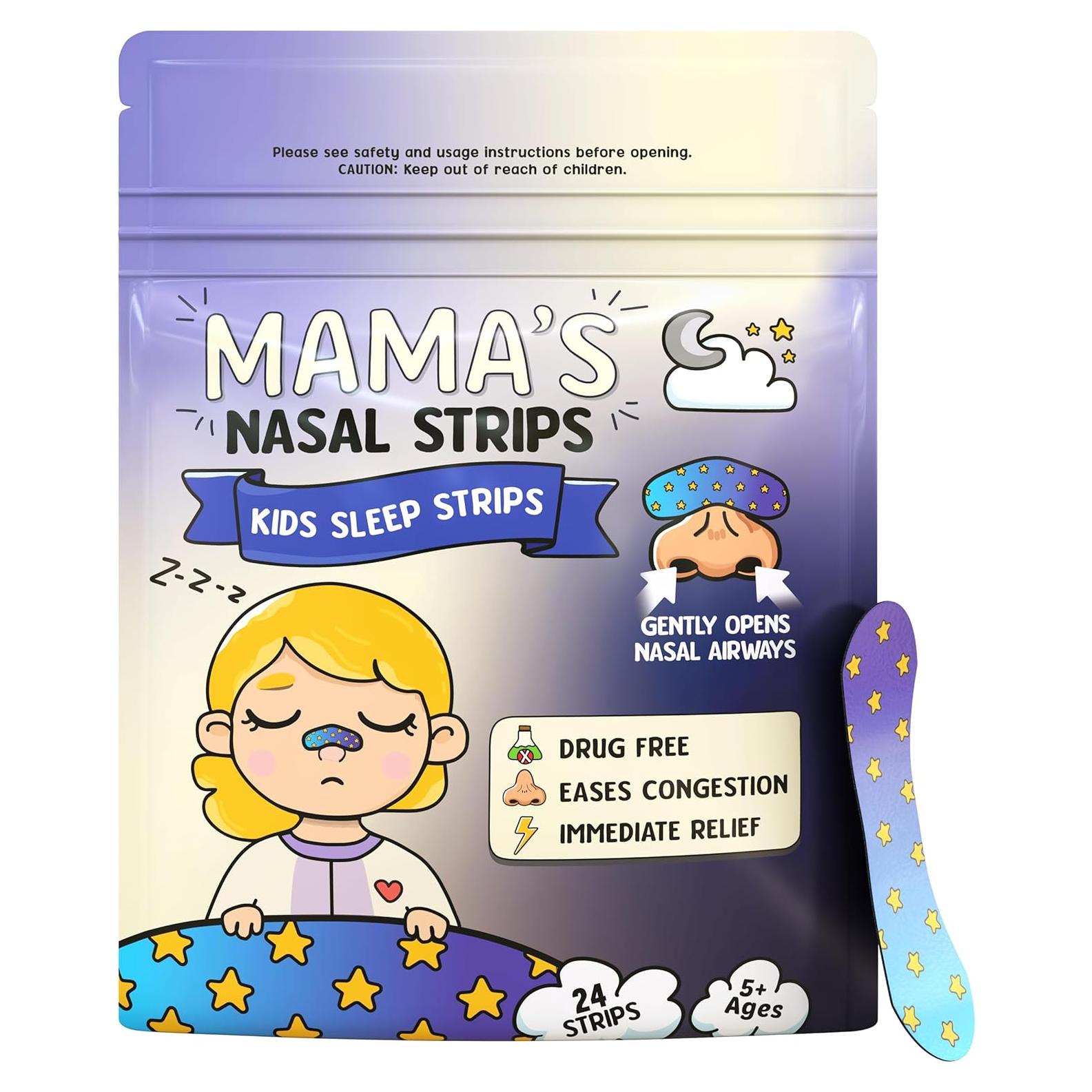 Tiras Nasales MAMA'S para Niños Hipoalergénicas 24 Unidades