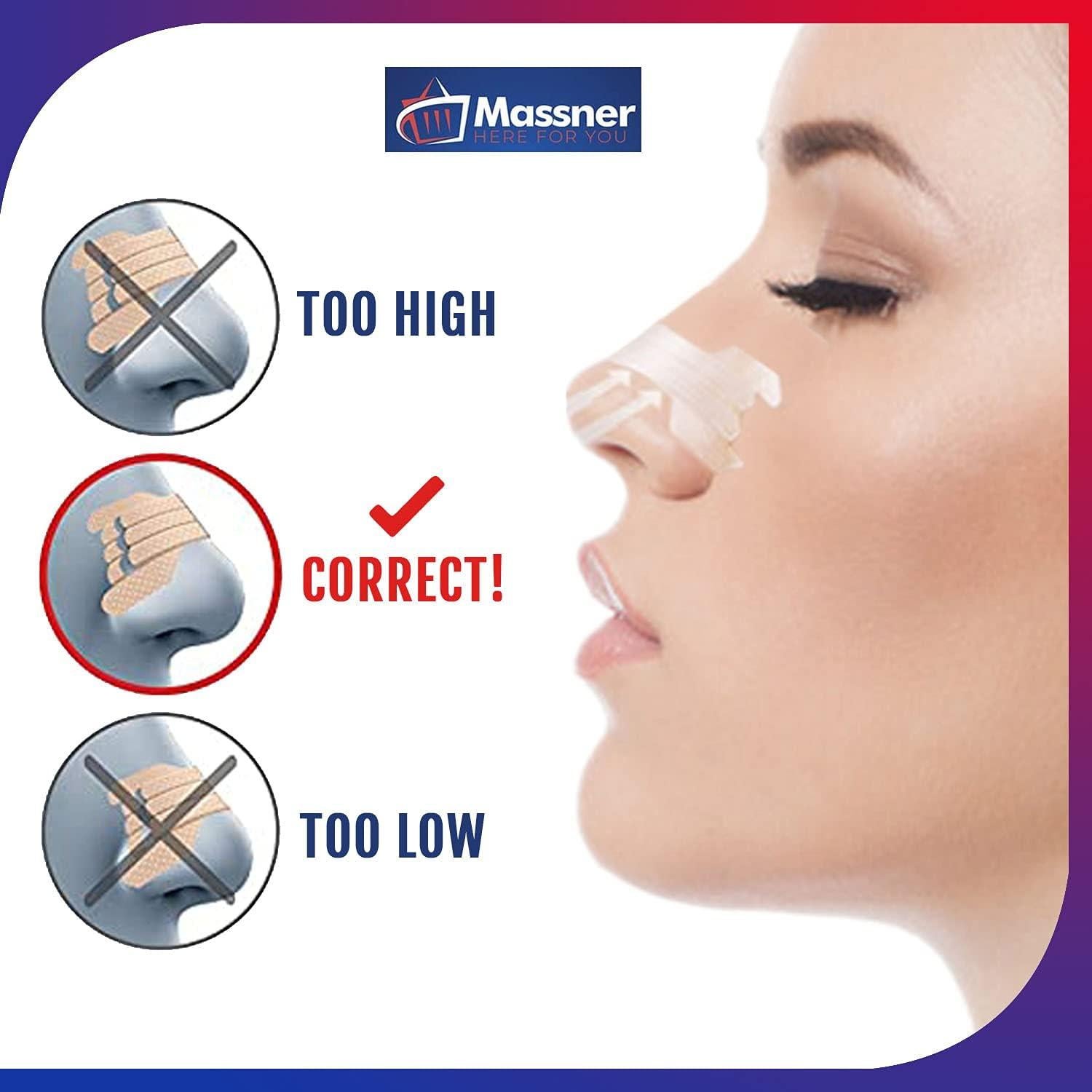 Tiras Nasales Massner 100 Unidades Anti Ronquidos Medianas