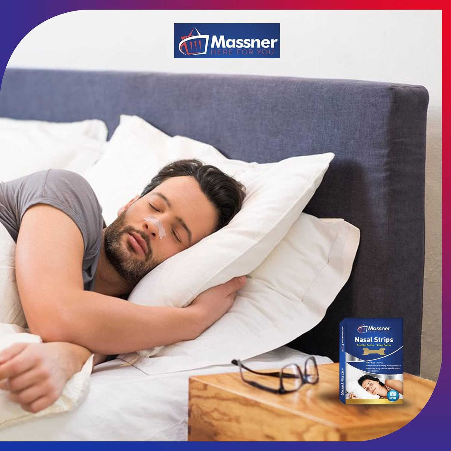 Tiras Nasales Massner 100 Unidades Anti Ronquidos Medianas