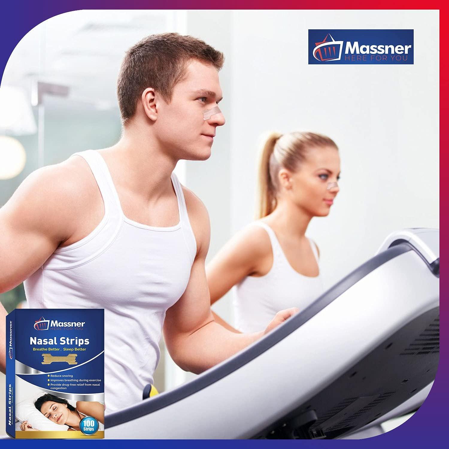 Tiras Nasales Massner 100 Unidades Anti Ronquidos Medianas