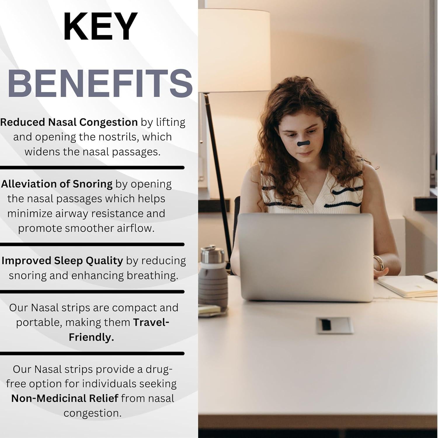 Tiras Nasales Antisnoring Pure Flourish - 31 Unidades