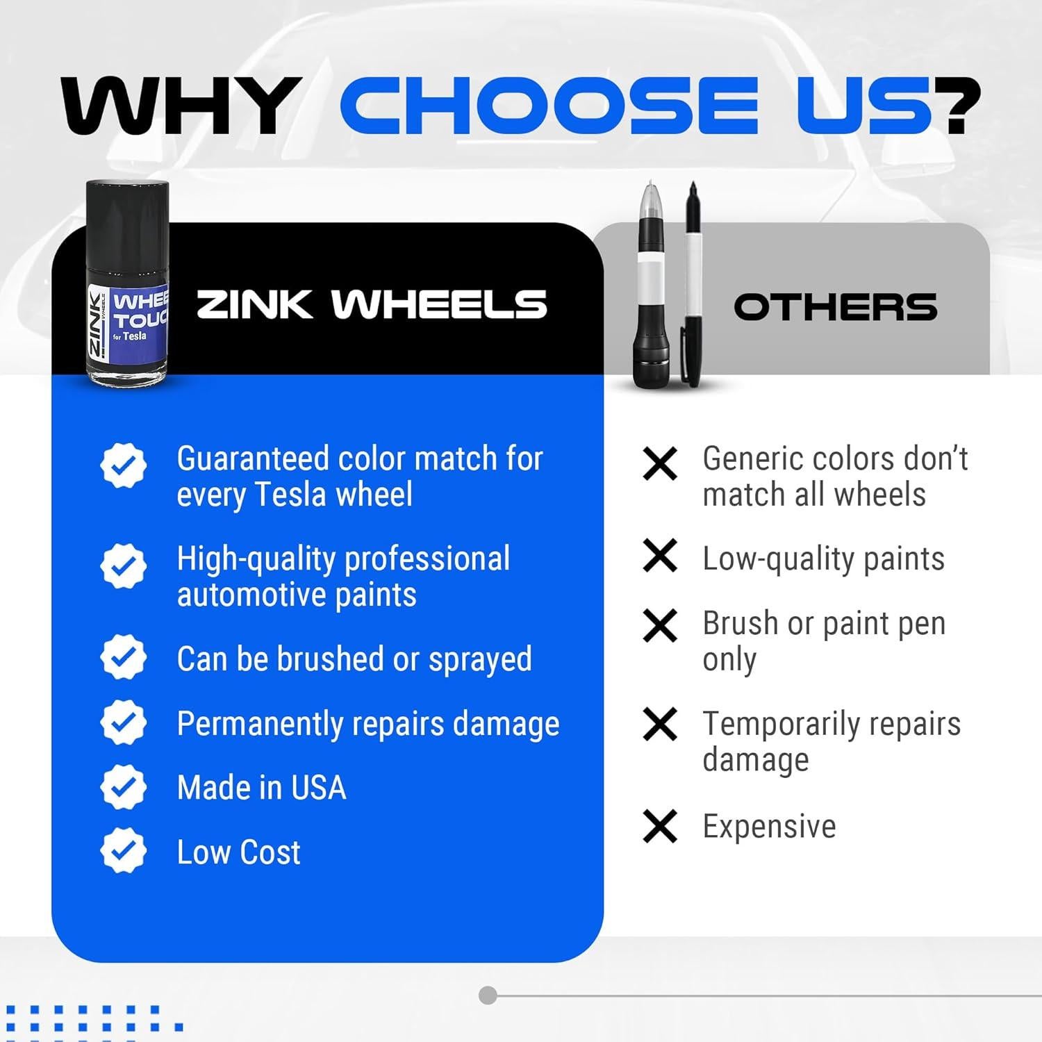 Kit de Reparación de Rasguños Rines Tesla Model S Tempest Gris