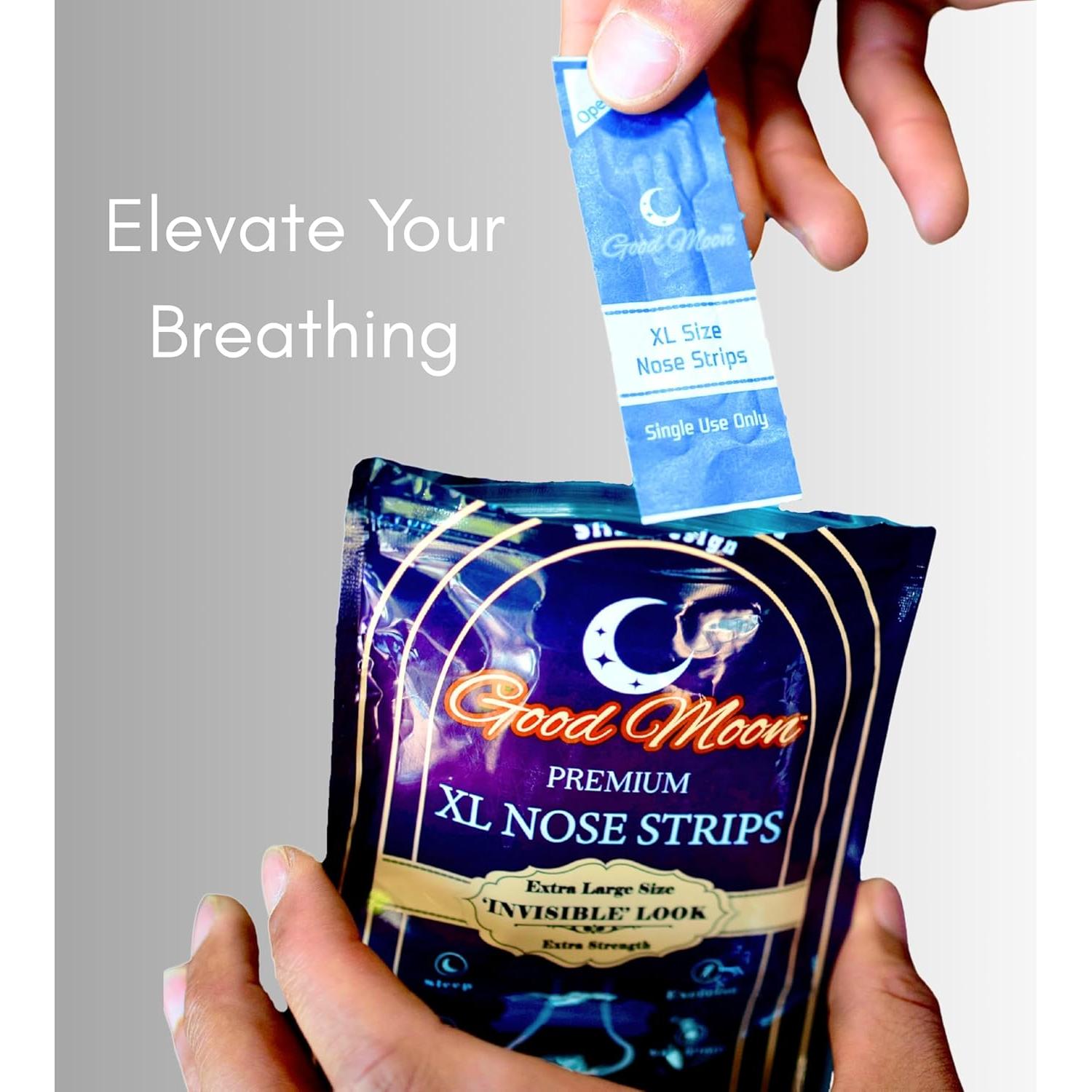 Tiras Nasales XL Good Moon - Fuerza Extra, Sin Ronquidos