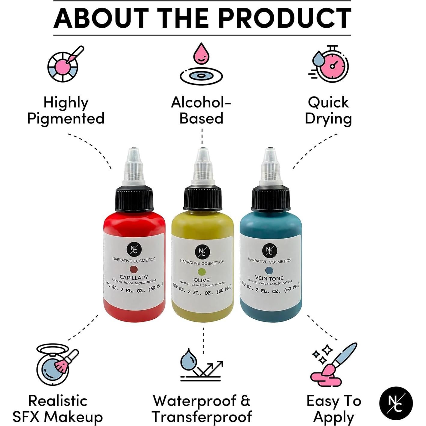 Pinturas de Aerógrafo Tono de Piel Narrative Cosmetics 59ml