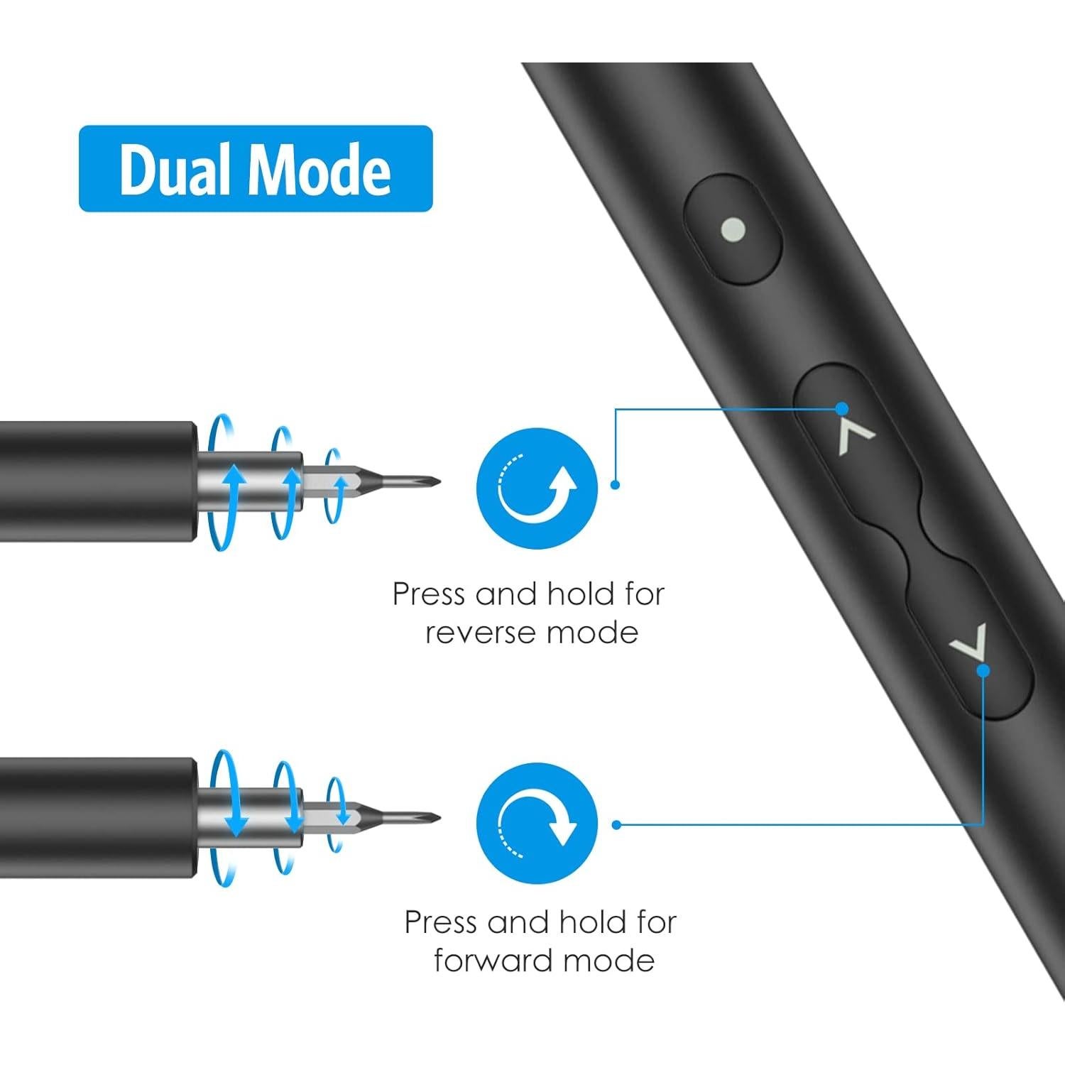 Destornillador Eléctrico AMIR 28 en 1 con 24 Puntas y LED
