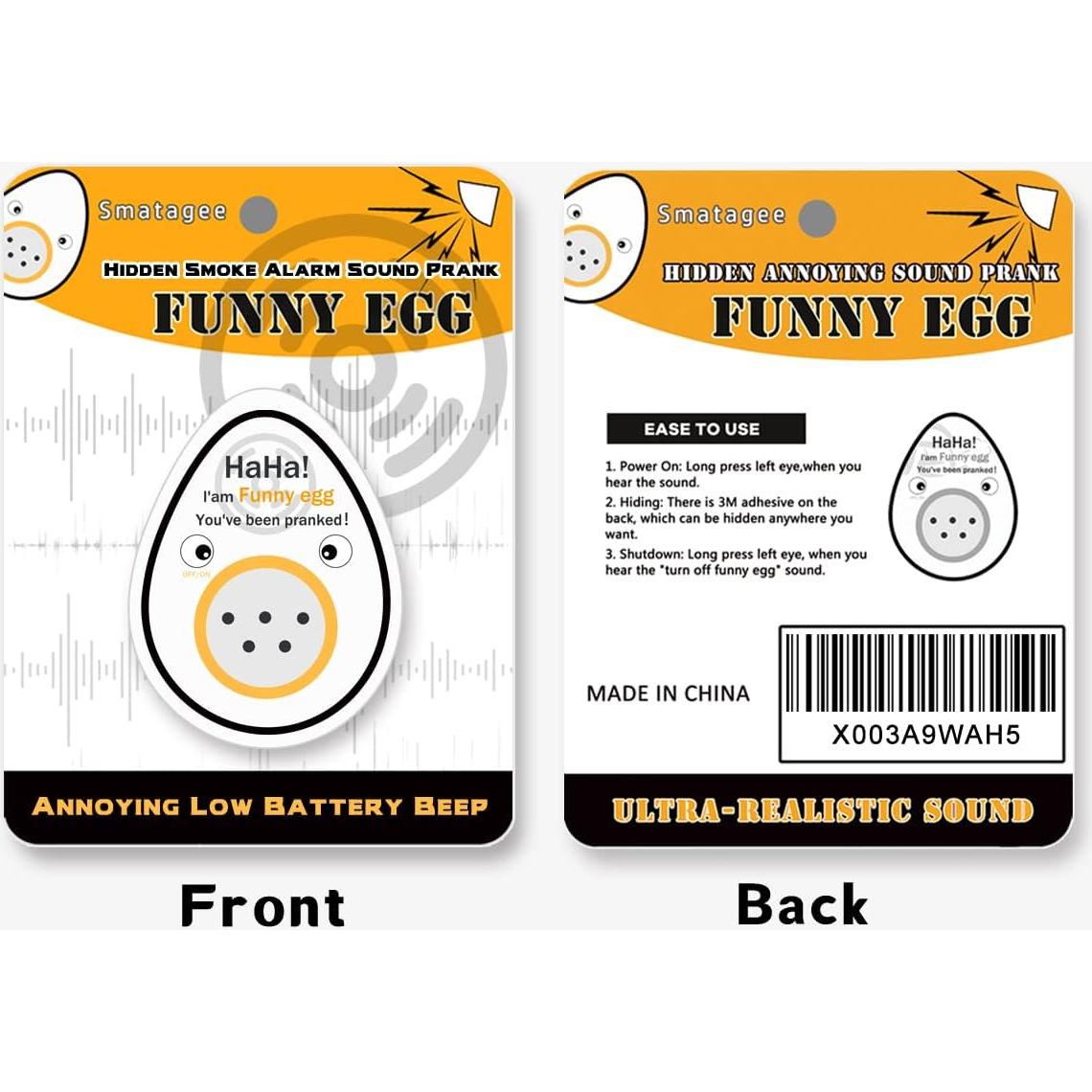 Broma de Huevo Divertido Smatagee con Sonido Molesto