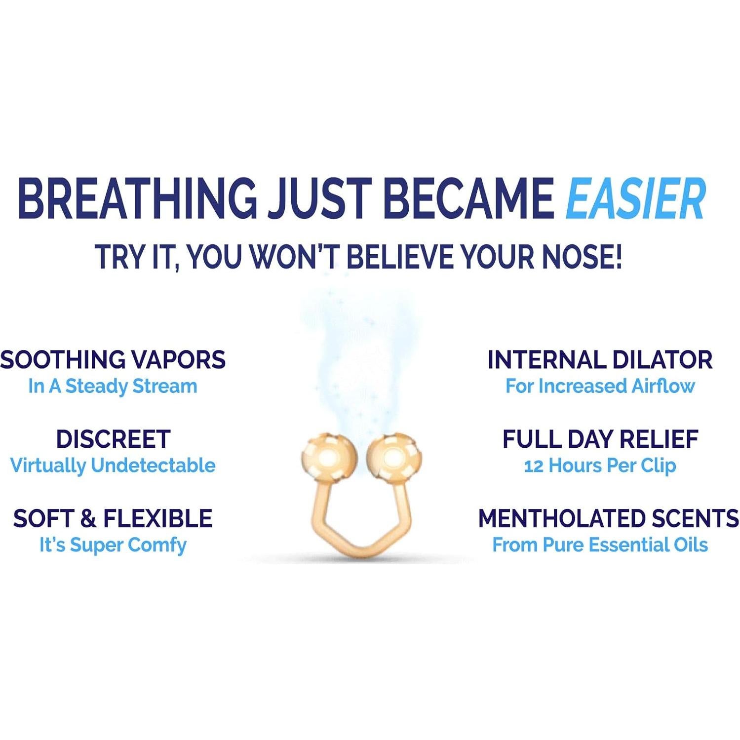 Clip Dilatador Nasal ScentTech 4 Aromas Alivio Congestión