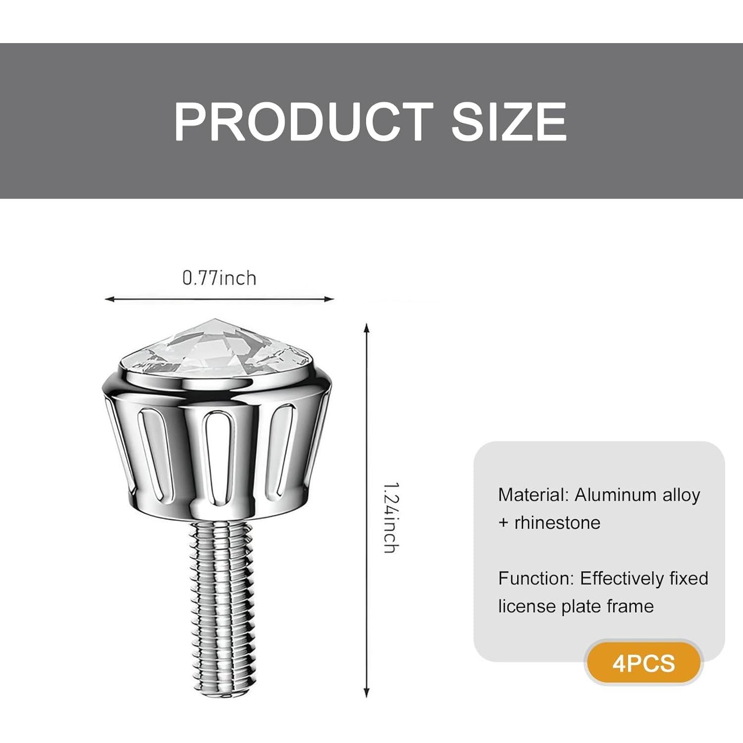 Kit de Fijación Placas Matrícula Automóvil 4 PCS Getfay Blanco