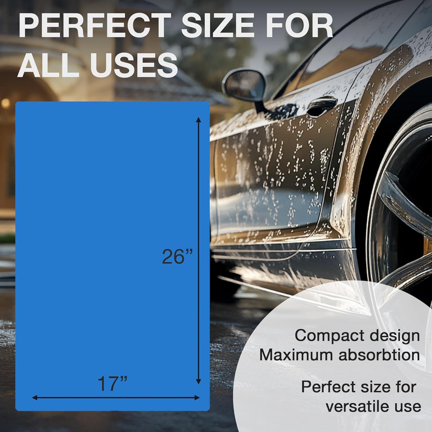 Toalla Shammy Grande Champion Azul 66x43cm - Súper Absorbente