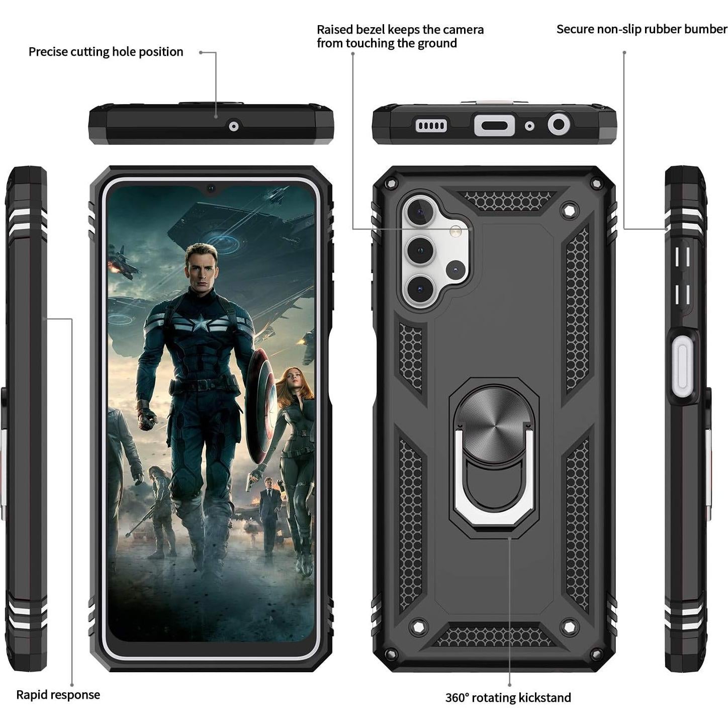 Funda LeYi para Samsung Galaxy A32 5G con 2 Protectores