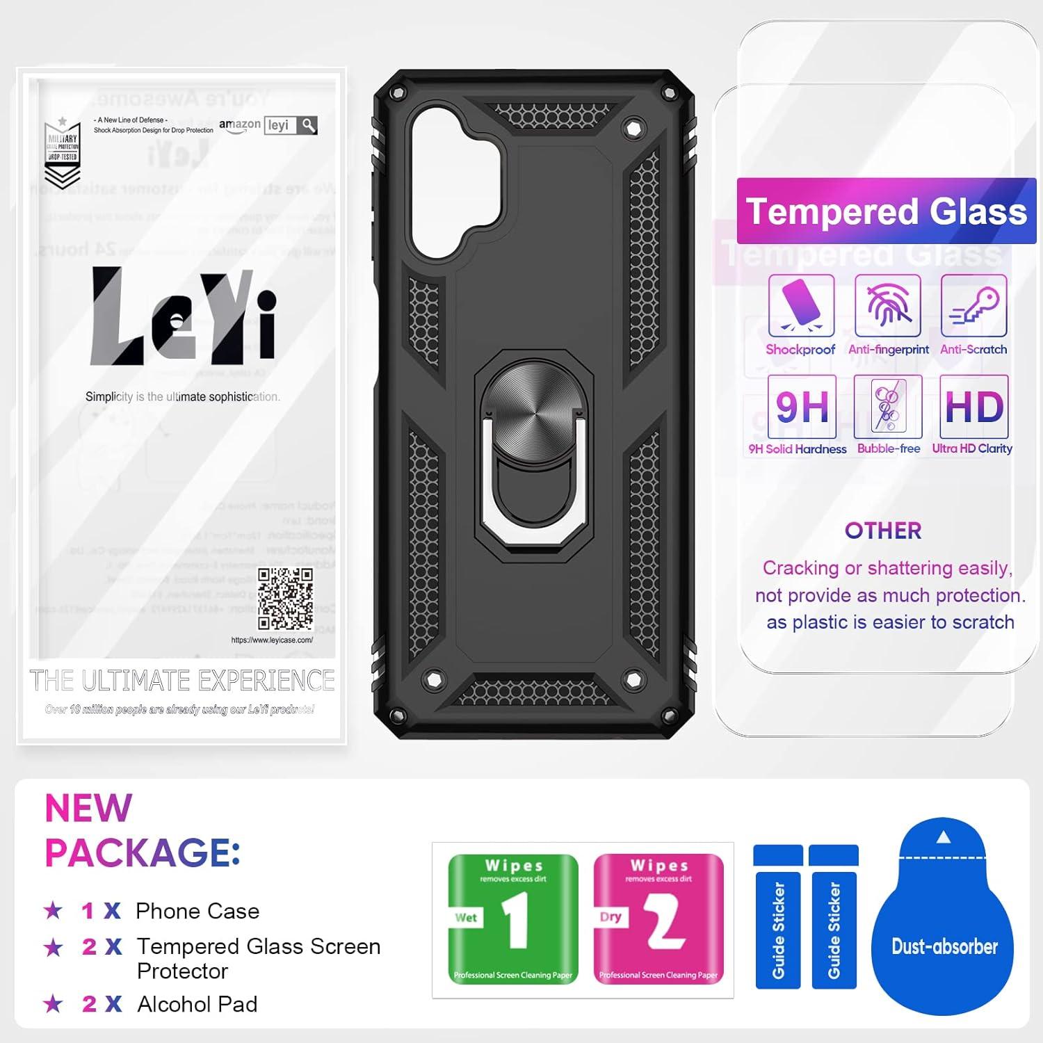 Funda LeYi para Samsung Galaxy A32 5G con 2 Protectores