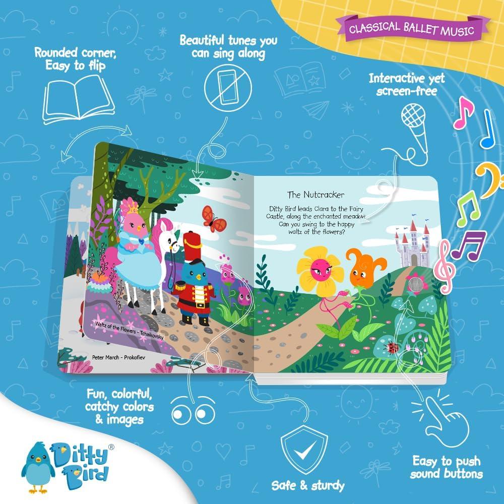 Libro Musical Ditty Bird para Niños 1-3 Años - Música Clásica