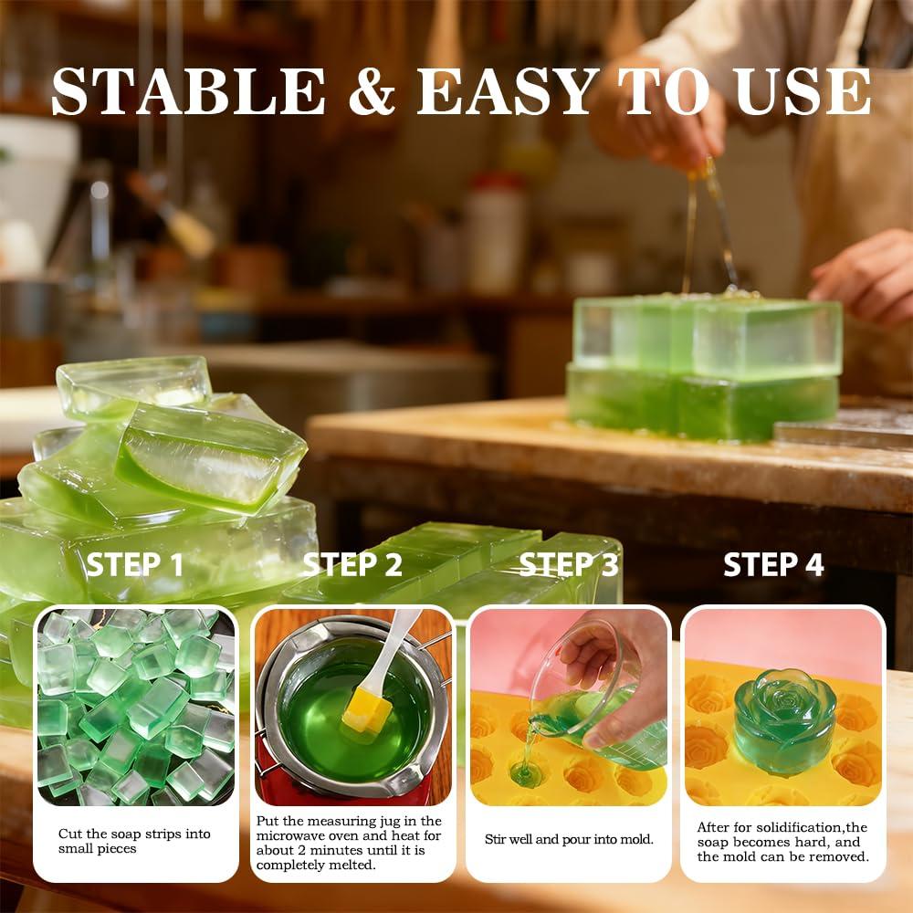 Base de Jabón Derretir y Verter Glicerina 480g Aloe Vera