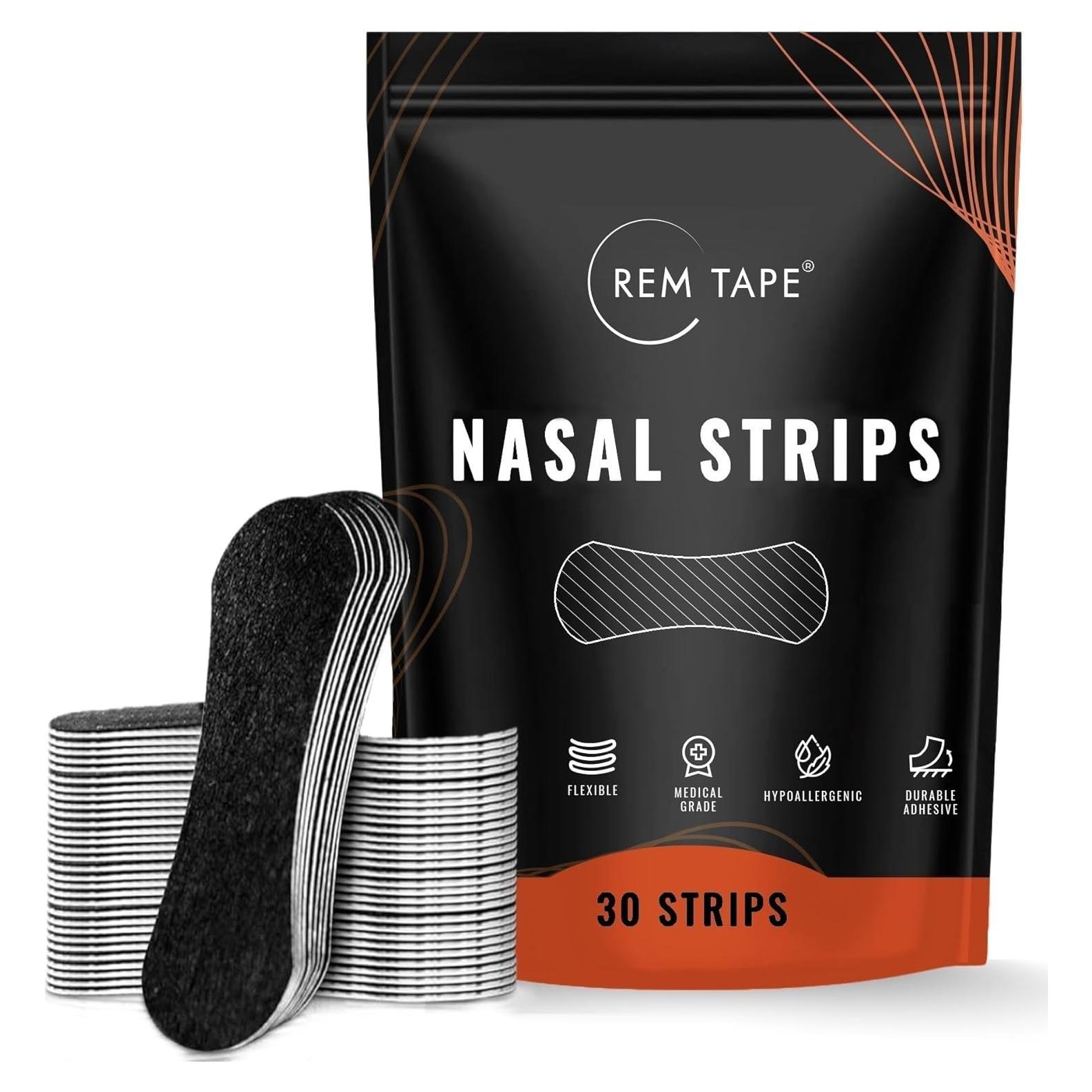 Tiras Nasales REM Tape 30 Piezas Alivio Congestión Ronquidos