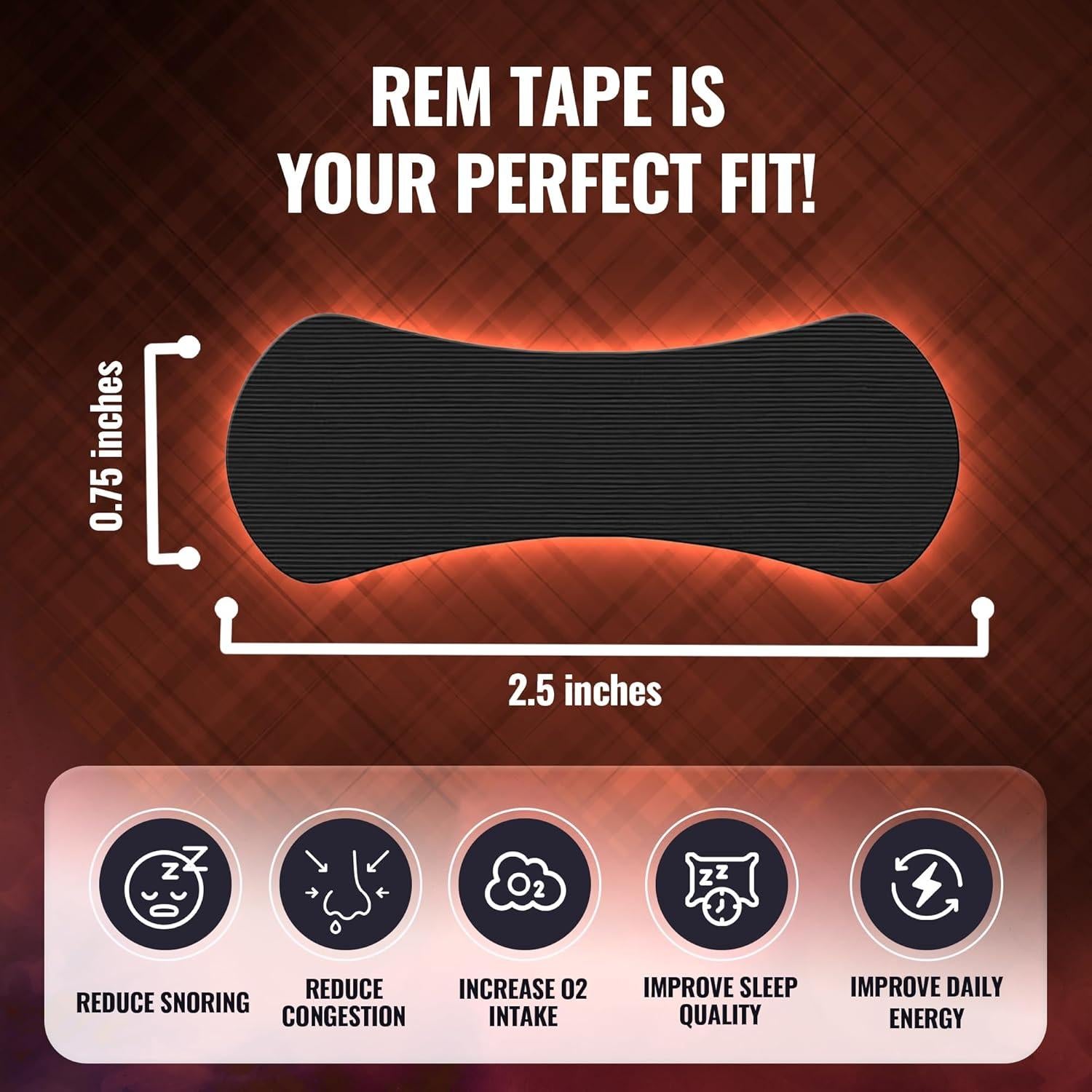 Tiras Nasales REM Tape 30 Piezas Alivio Congestión Ronquidos