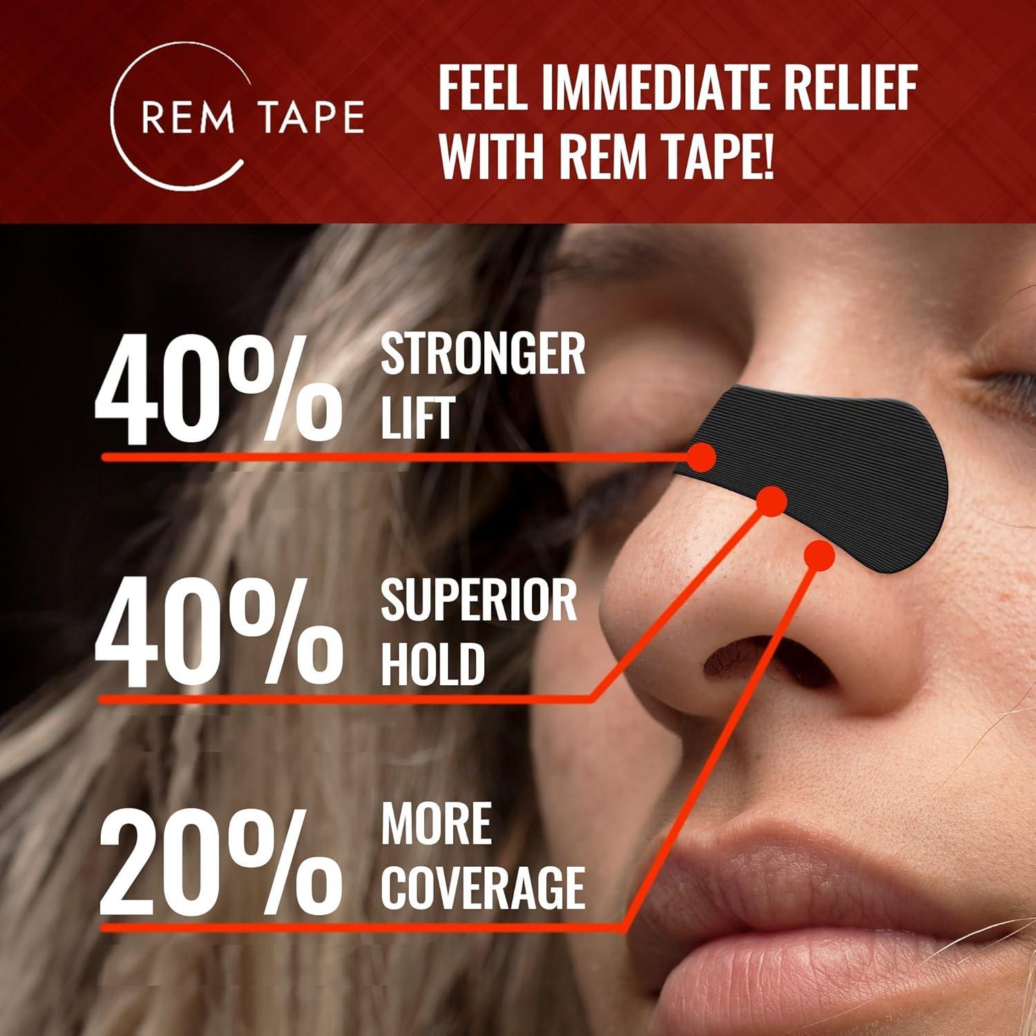 Tiras Nasales REM Tape 30 Piezas Alivio Congestión Ronquidos