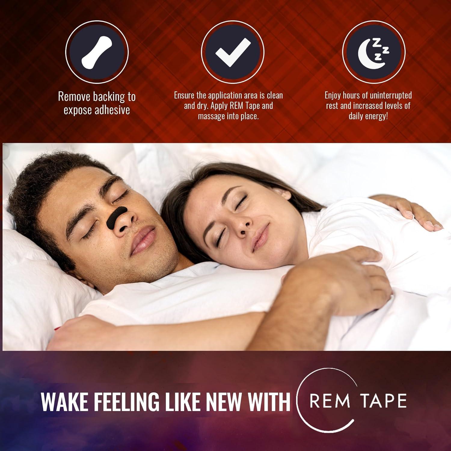 Tiras Nasales REM Tape 30 Piezas Alivio Congestión Ronquidos