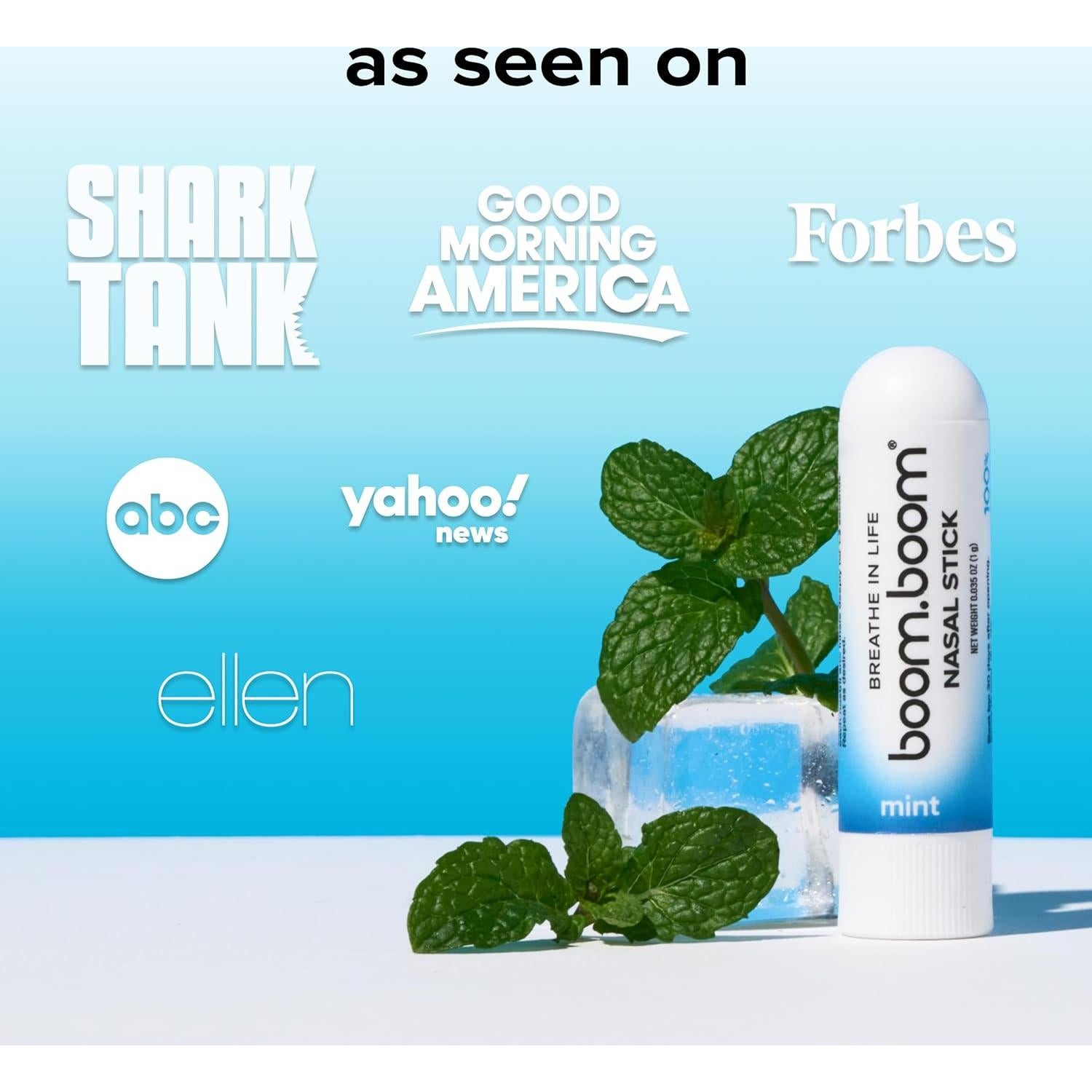 Stick Nasal BoomBoom Menta - Paquete de 3 Unidades