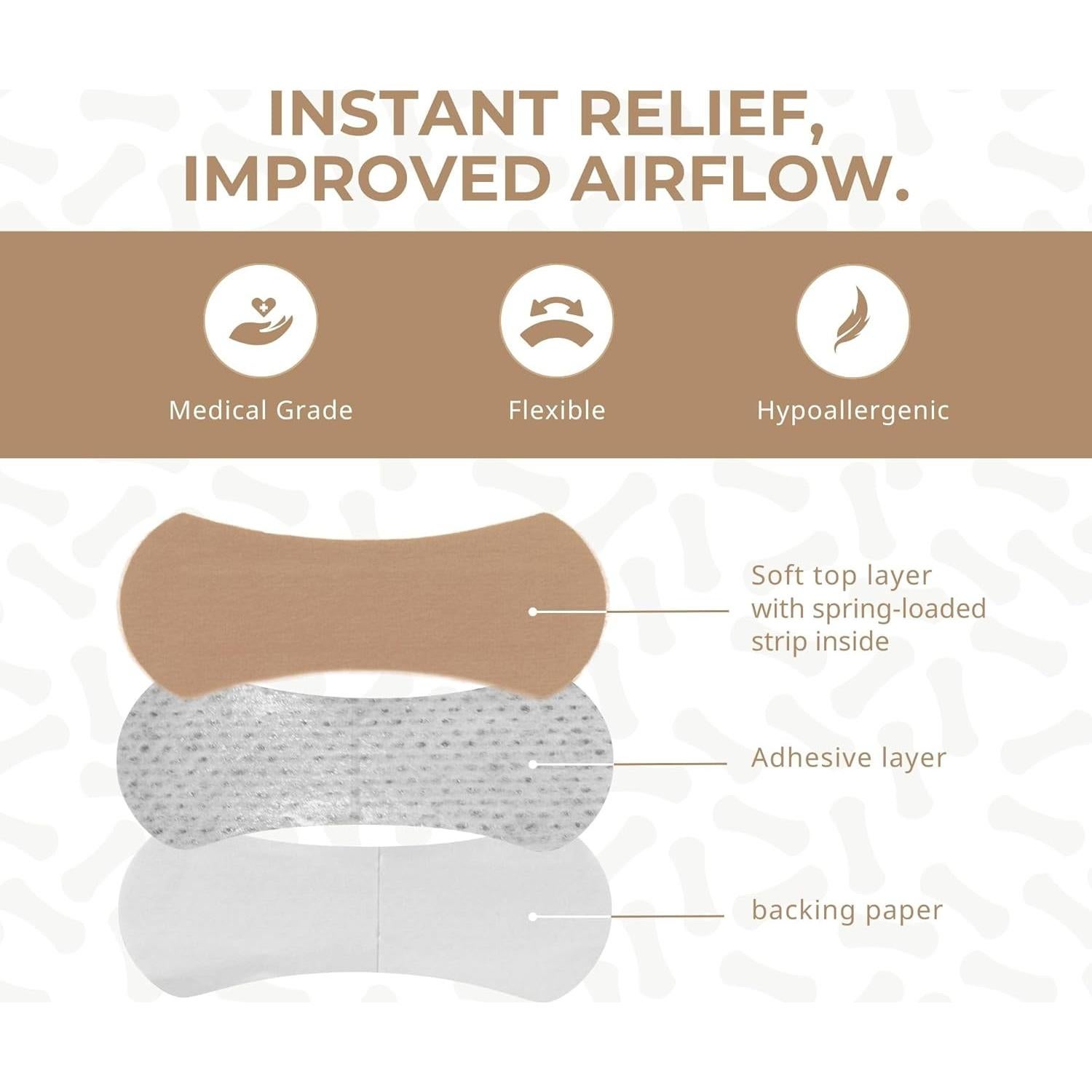 Tiras Nasales THYSOL 60 ct Alivio Congestión y Ronquidos