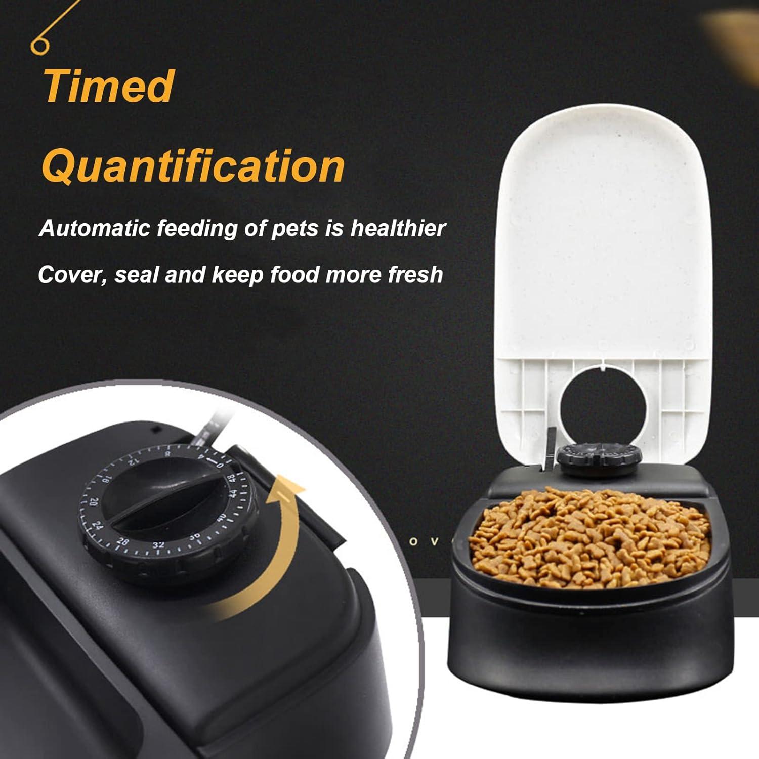 Dispensador Automático de Comida Foern para Gatos y Perros 2 Tazones