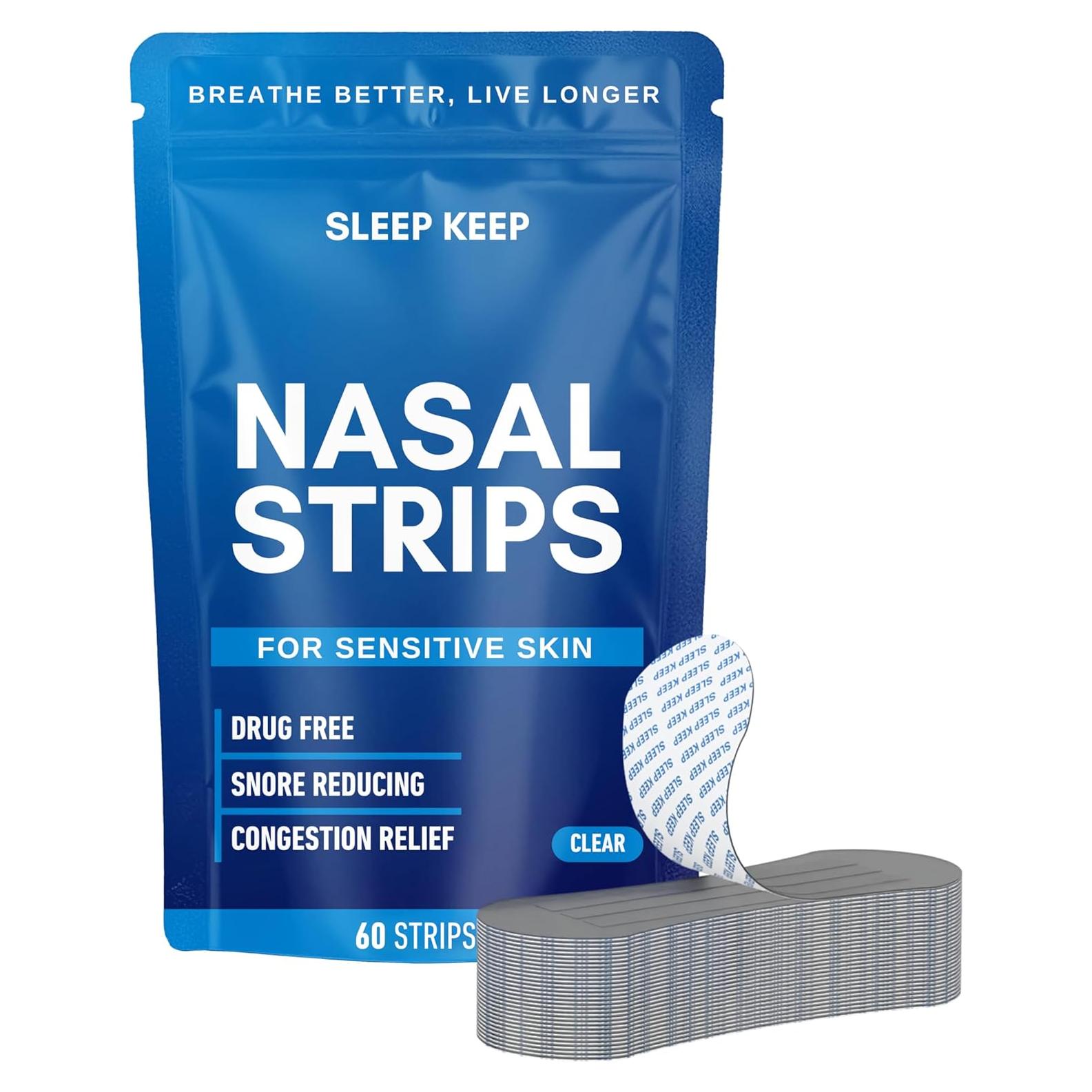 Tiras Nasales Sleep Keep 60 Unidades Alivio Ronquidos