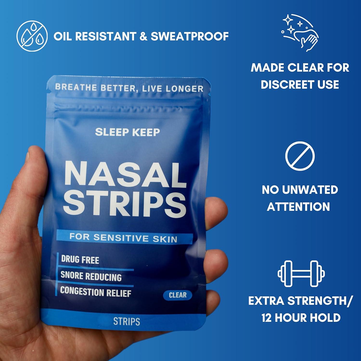 Tiras Nasales Sleep Keep 60 Unidades Alivio Ronquidos