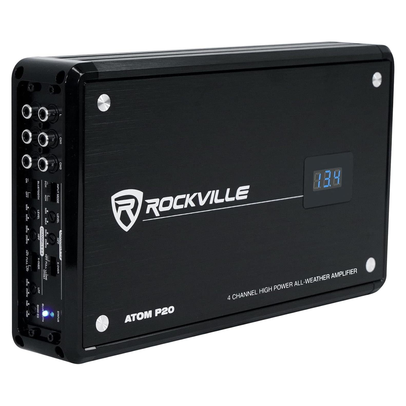 Amplificador Marino Rockville ATOM P20 440W 4 Canales Bluetooth