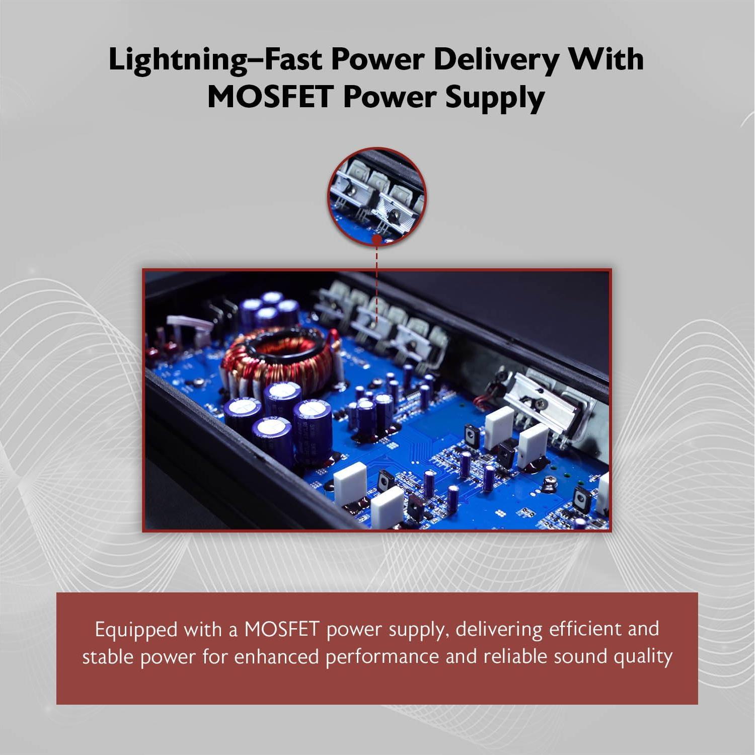 Amplificador Marino Rockville ATOM P20 440W 4 Canales Bluetooth