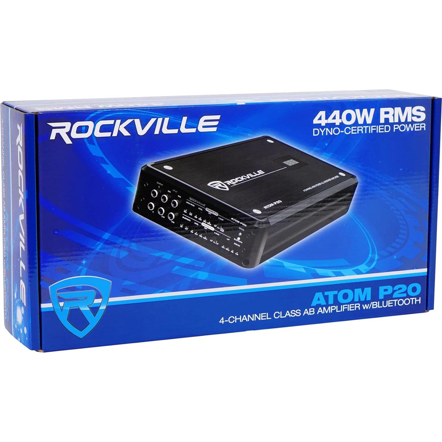 Amplificador Marino Rockville ATOM P20 440W 4 Canales Bluetooth