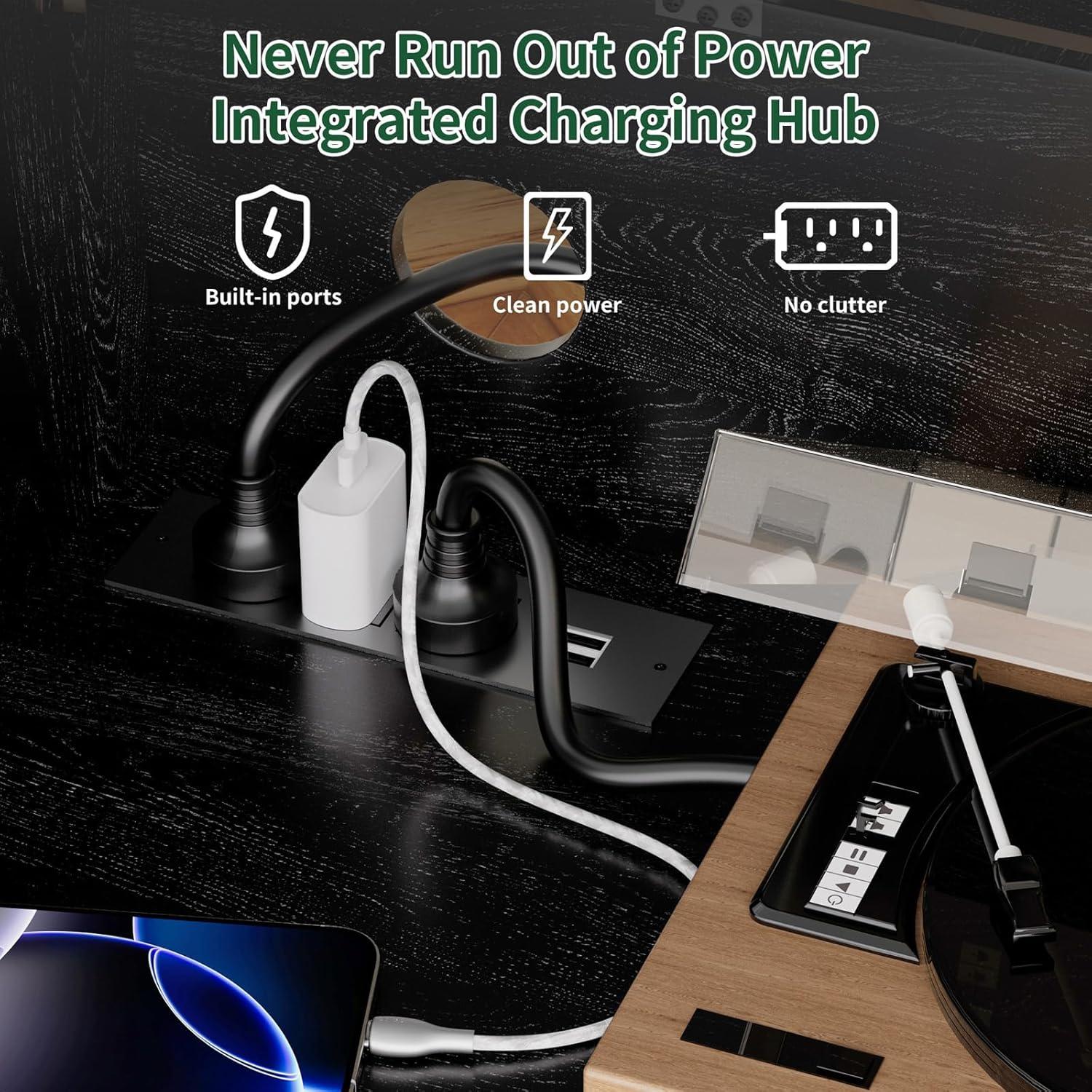 Soporte para Discos WDYLWFHW Mid-Century Negro 70.1 cm