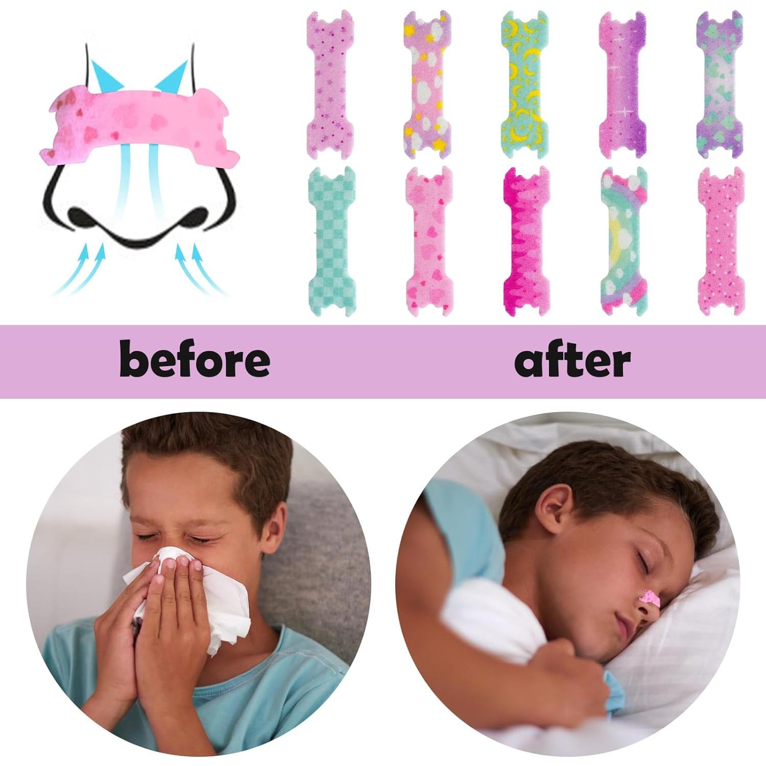 Tiras Nasales para Niños CMINAUS 40 Piezas Patrones Divertidos