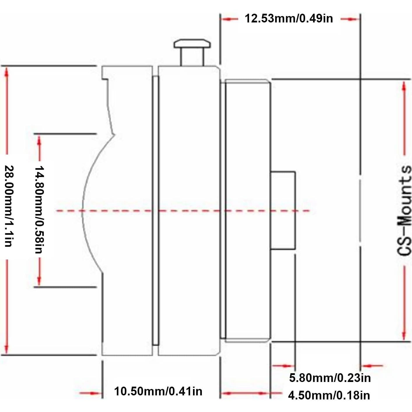 Lente Ojo de Pez Grcfumo 2.1mm 3MP para Cámaras de Seguridad
