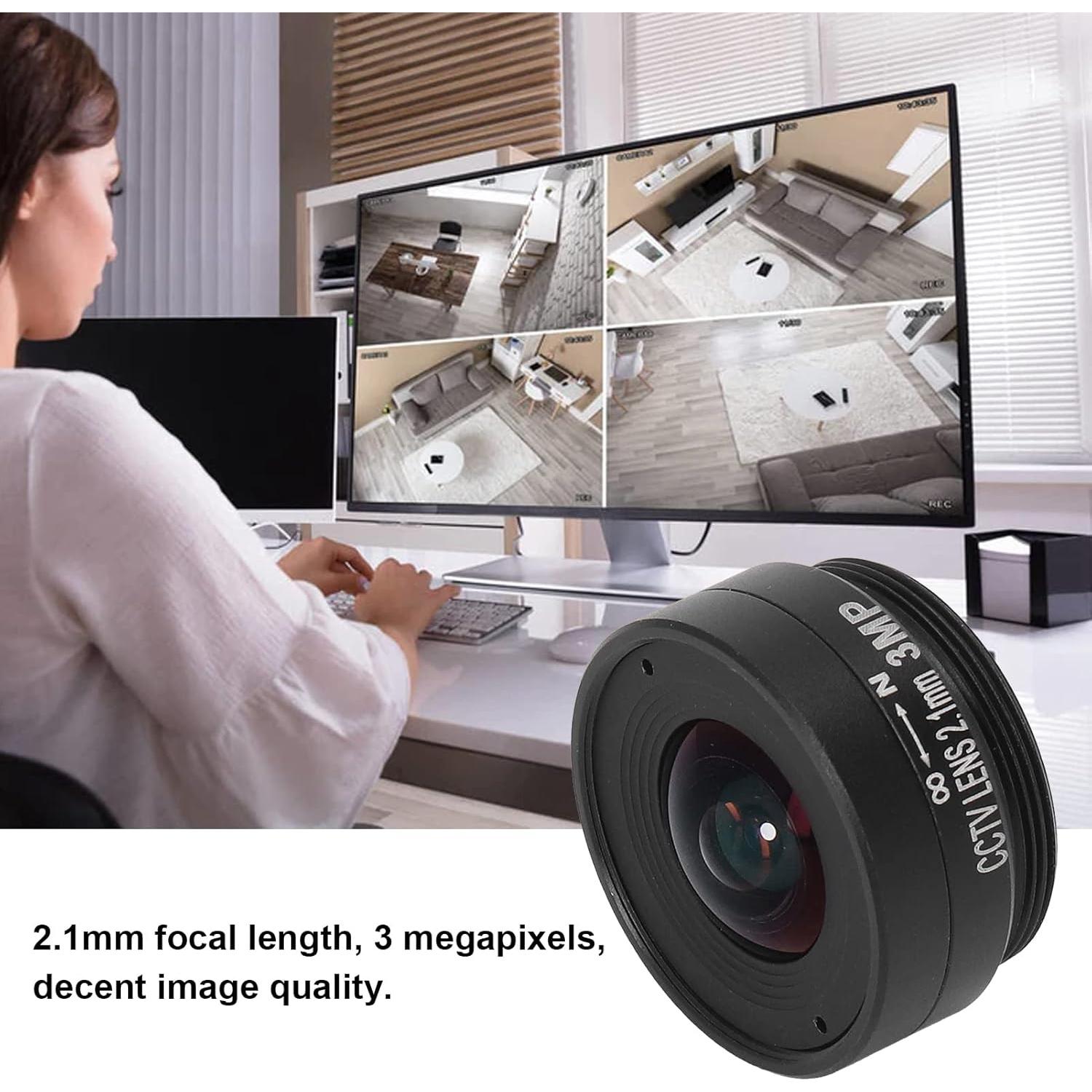 Lente Ojo de Pez Grcfumo 2.1mm 3MP para Cámaras de Seguridad