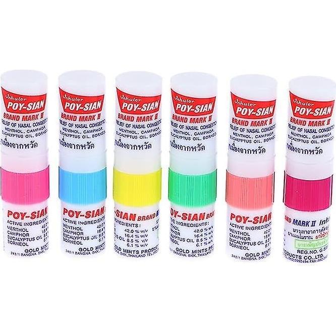 Inhalador Nasal Aromaterapia POY-SIAN Mark II - 6 Piezas